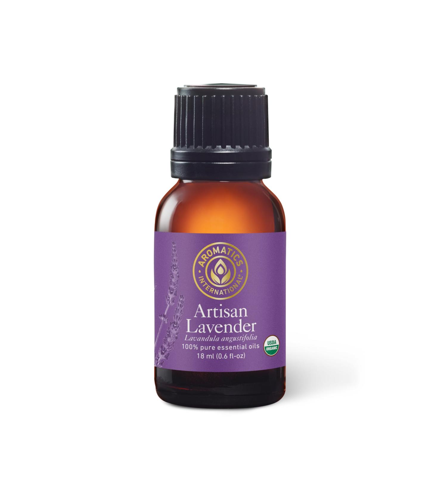 Aromatics International Premium Organic Artisan Lavender Essential Oil 18ml | 100% Pure Essential Oil for Diffusion & Aromatherapy Artisan Lavender 0.6 Fl Oz (Pack of 1) - Buy Online on GoSupps.com