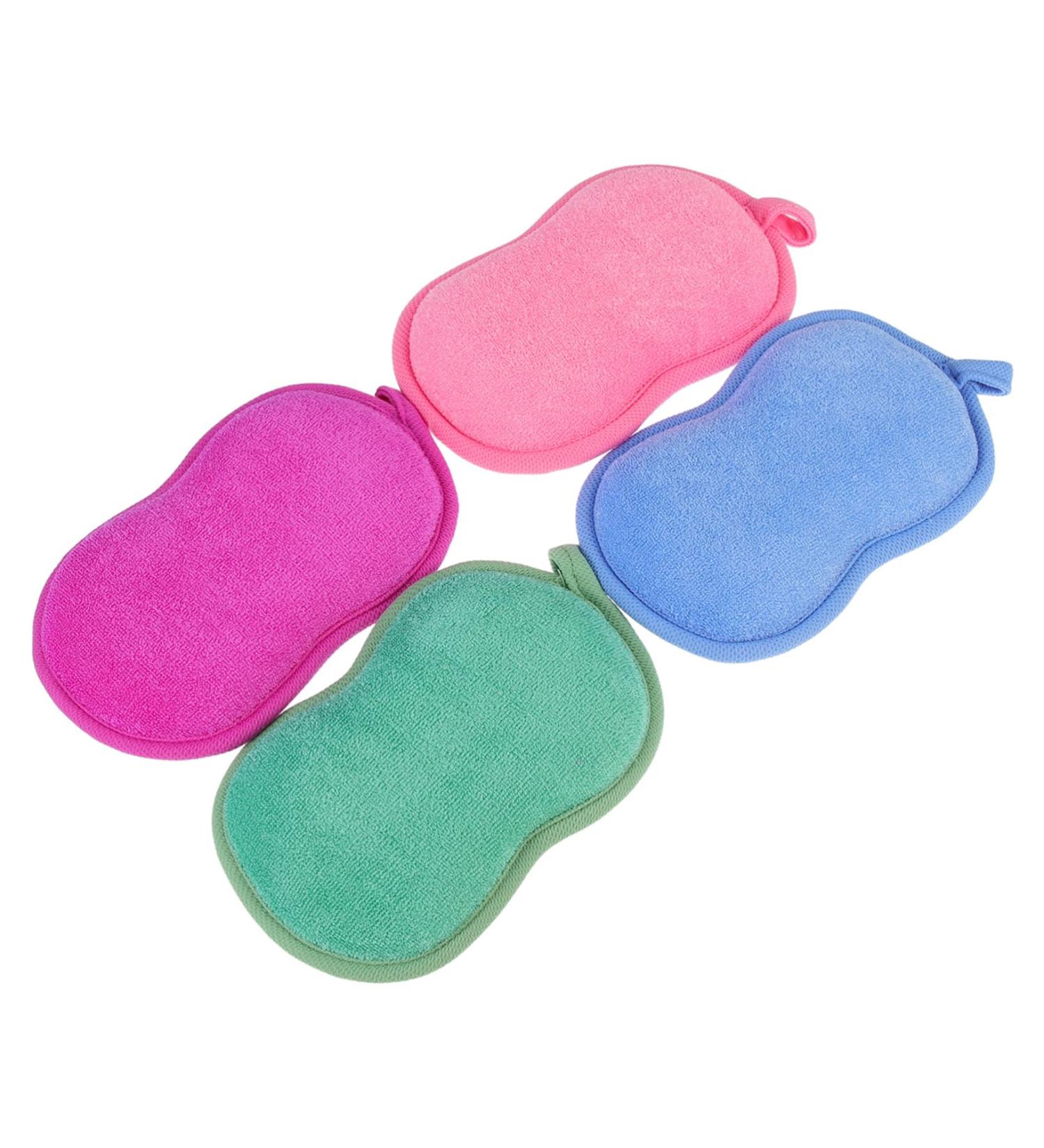 Housoutil 16 Pcs Children s Bath Sponge Set - Double Sided Body Scrubber Shower Loofahs Face Powder Puff - Eco-Friendly Plant Fibres - Perfect for Kids 14.5x9.5cm - Buy Online on GoSupps.com