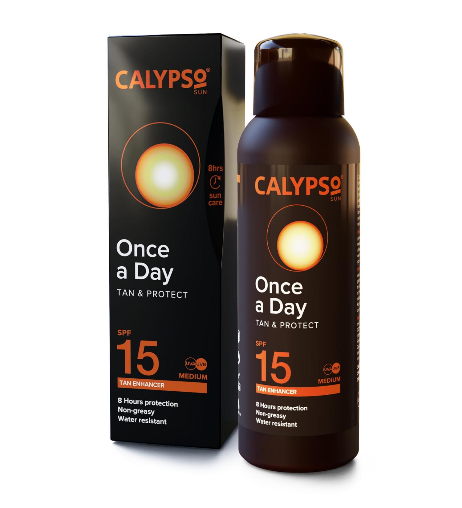 Calypso Once A Day Tan & Protect SPF15 - 200 ml SPF 15 single - Buy Online on GoSupps.com