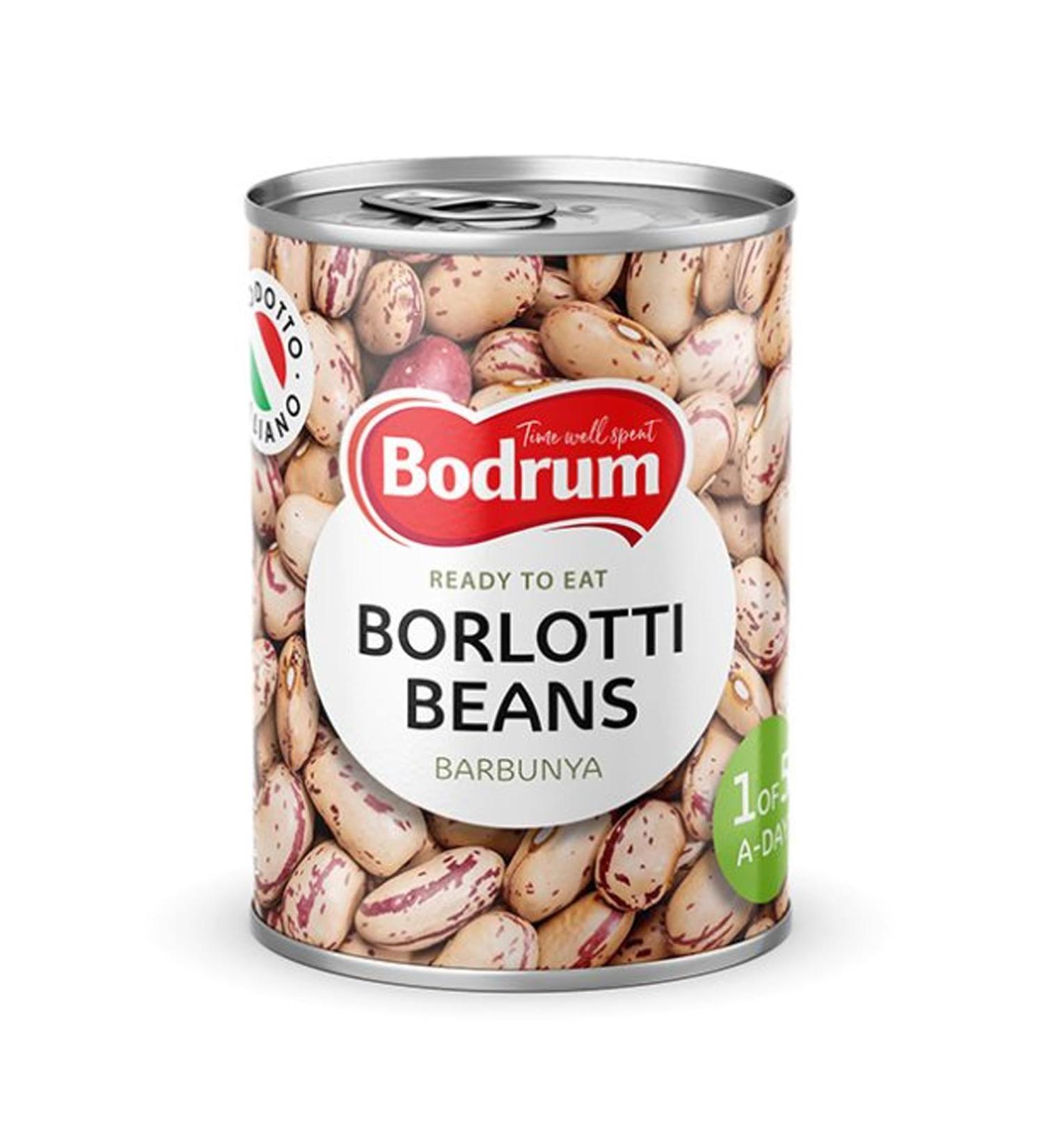Bodrum Borlotti Beans | 400G | Ready To Eat | Dried | Natural | Vegan | High Fibre | High Protein - Buy Online on GoSupps.com