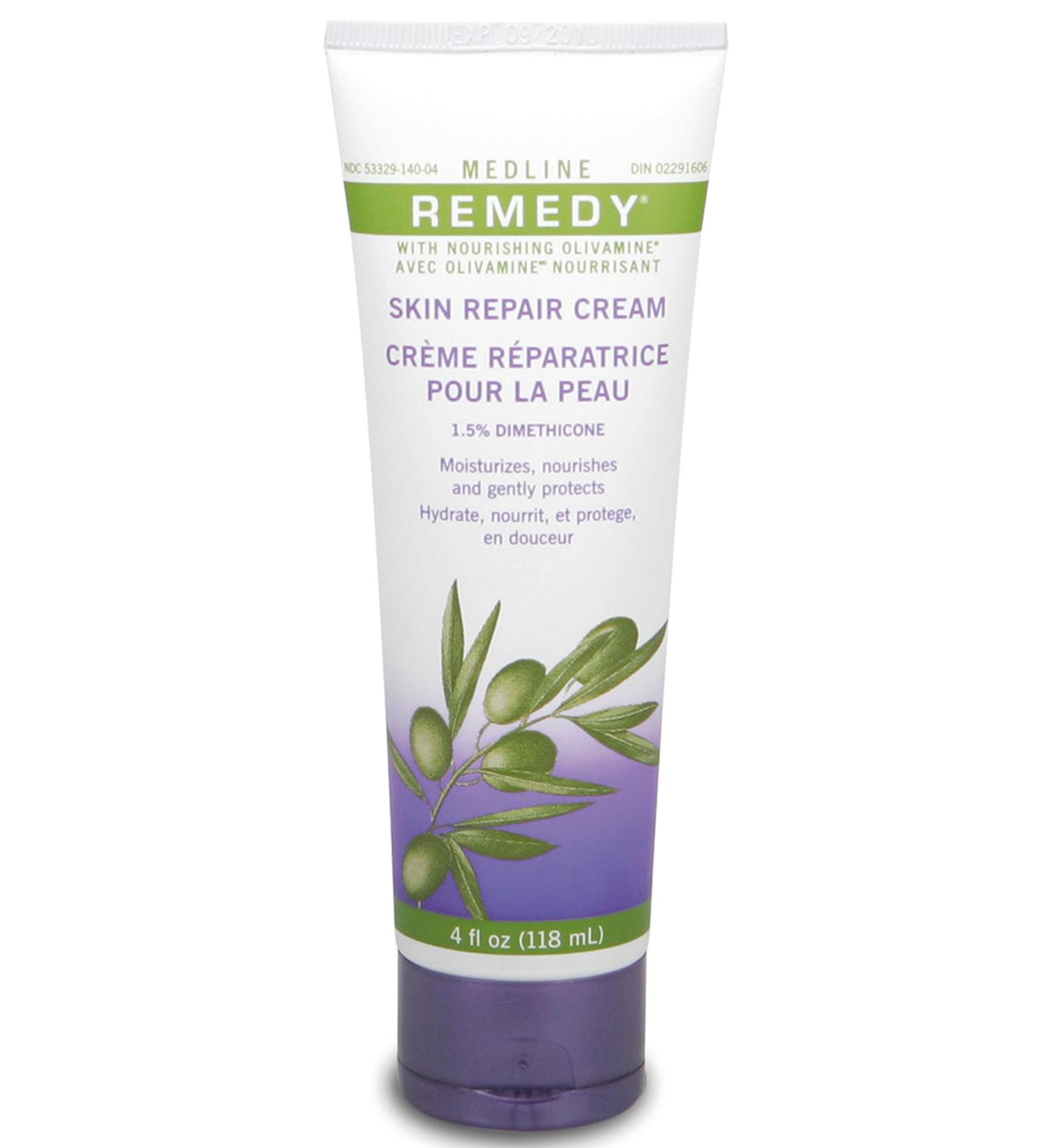 Medline Remedy Unscented Olivamine Skin Repair Cream  4 Fluid Ounce