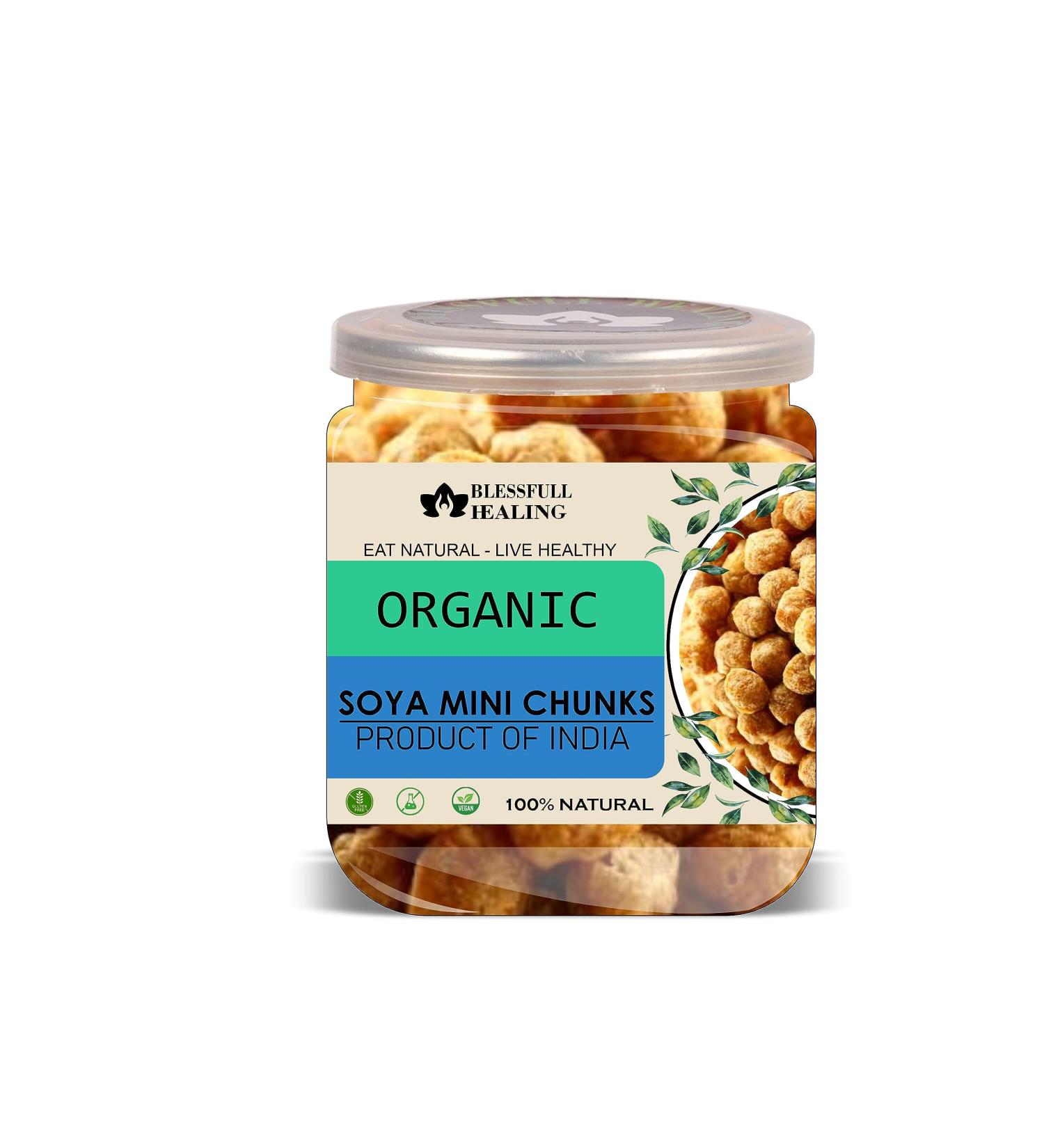 Blessfull Healing Organice SOYA Mini Chunks for Breakfast 1 lb (453 Gram) - Buy Online on GoSupps.com