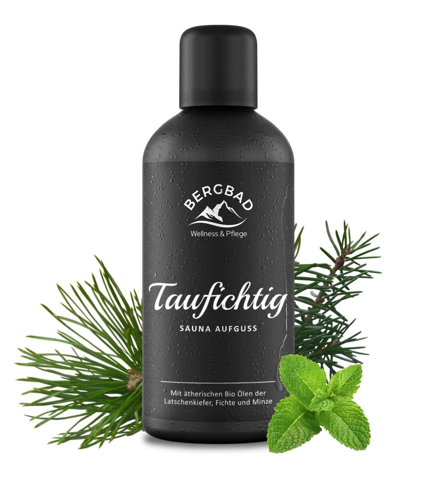 Bergbad Organic Sauna Infusion 100ml - Latschenkiefer Fichte & Mint | Natural Essential Oils for Refreshing Sauna Experience - Buy Online on GoSupps.com