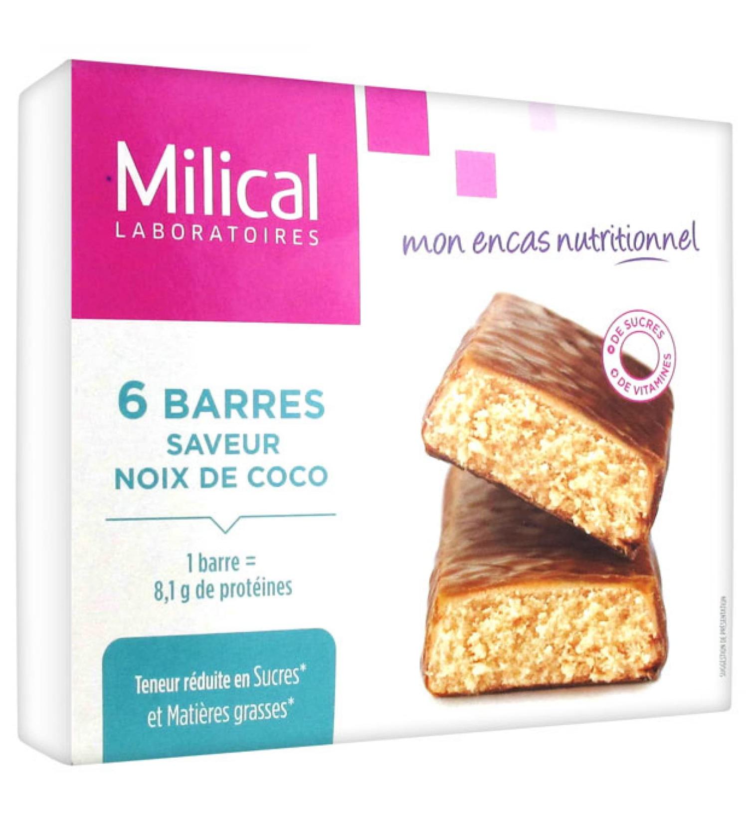 Milical 6 High Protein Slimming Bars - Coconut