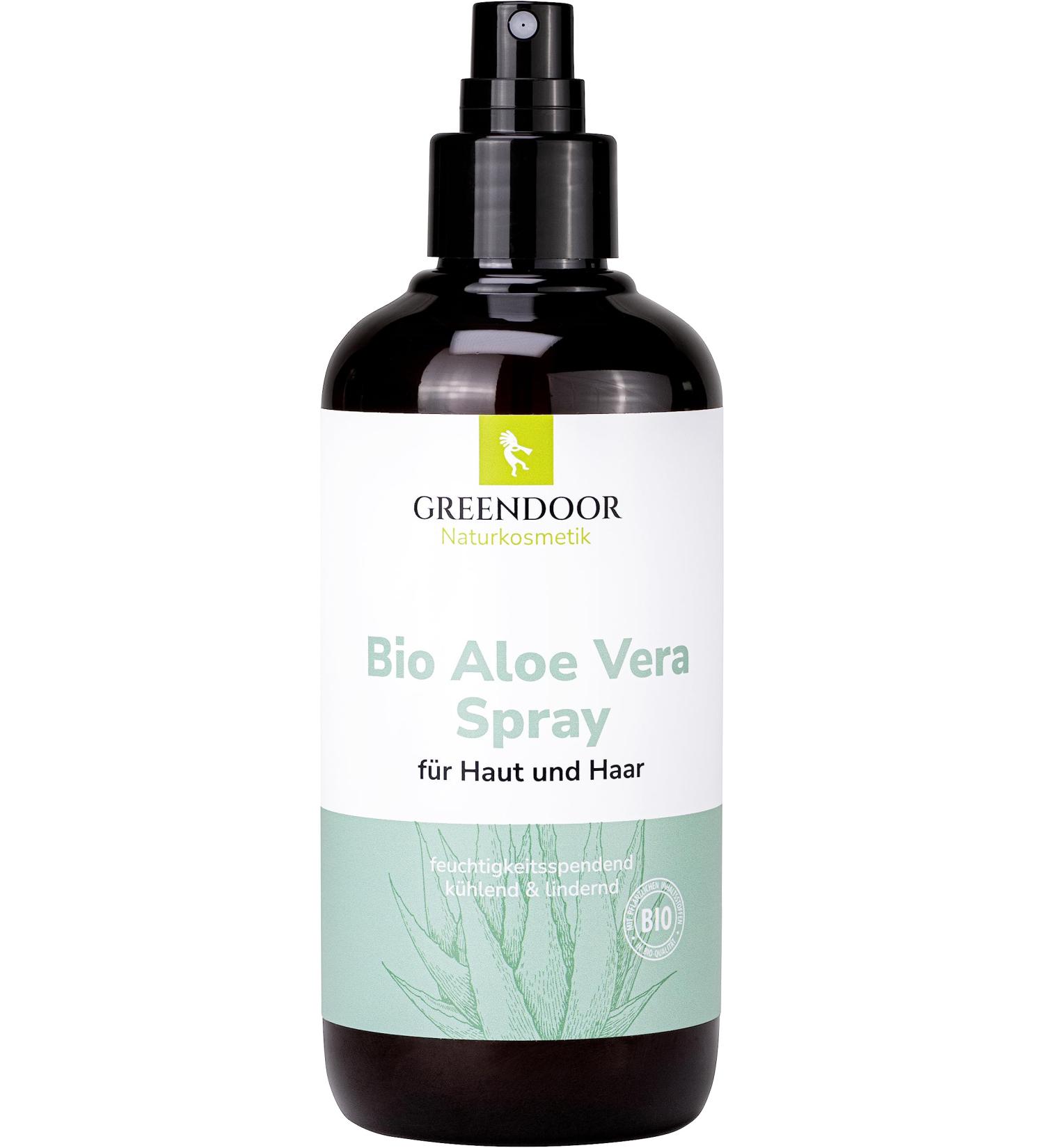 Greenendoor Aloe Vera Spray 250ml - 99% Organic Vegan After Sun Spray for Hair Skin & Face | Natural Alcohol-Free Relief for Sunburn - Buy Online on GoSupps.com