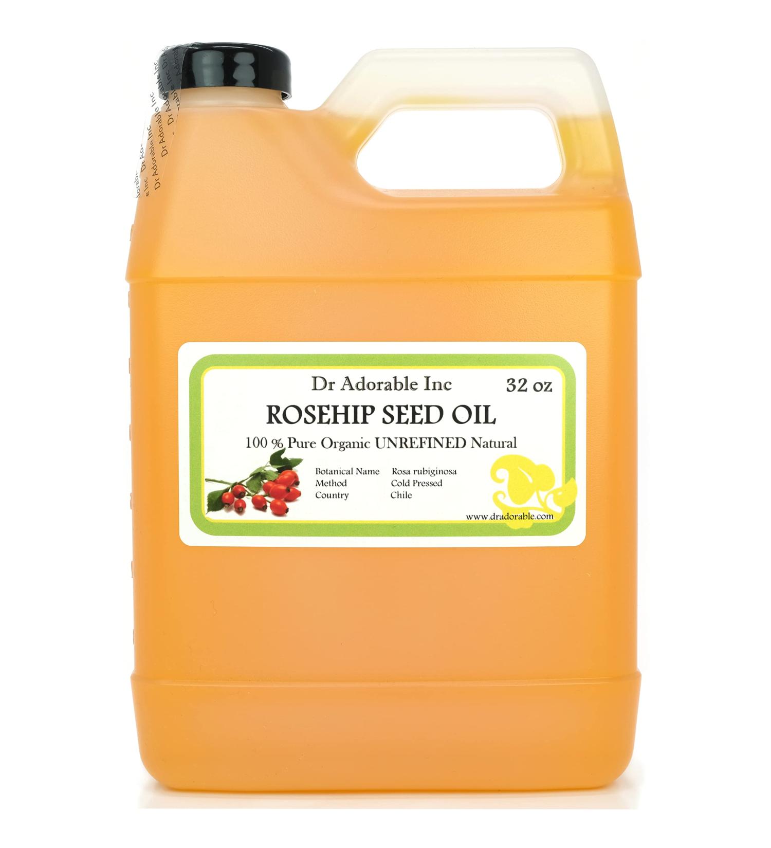 Buy Dr Adorable 32 oz Rosehip Oil - 100% Pure Organic Cold Pressed Unrefined | Premium Natural Skincare - Buy Online on GoSupps.com