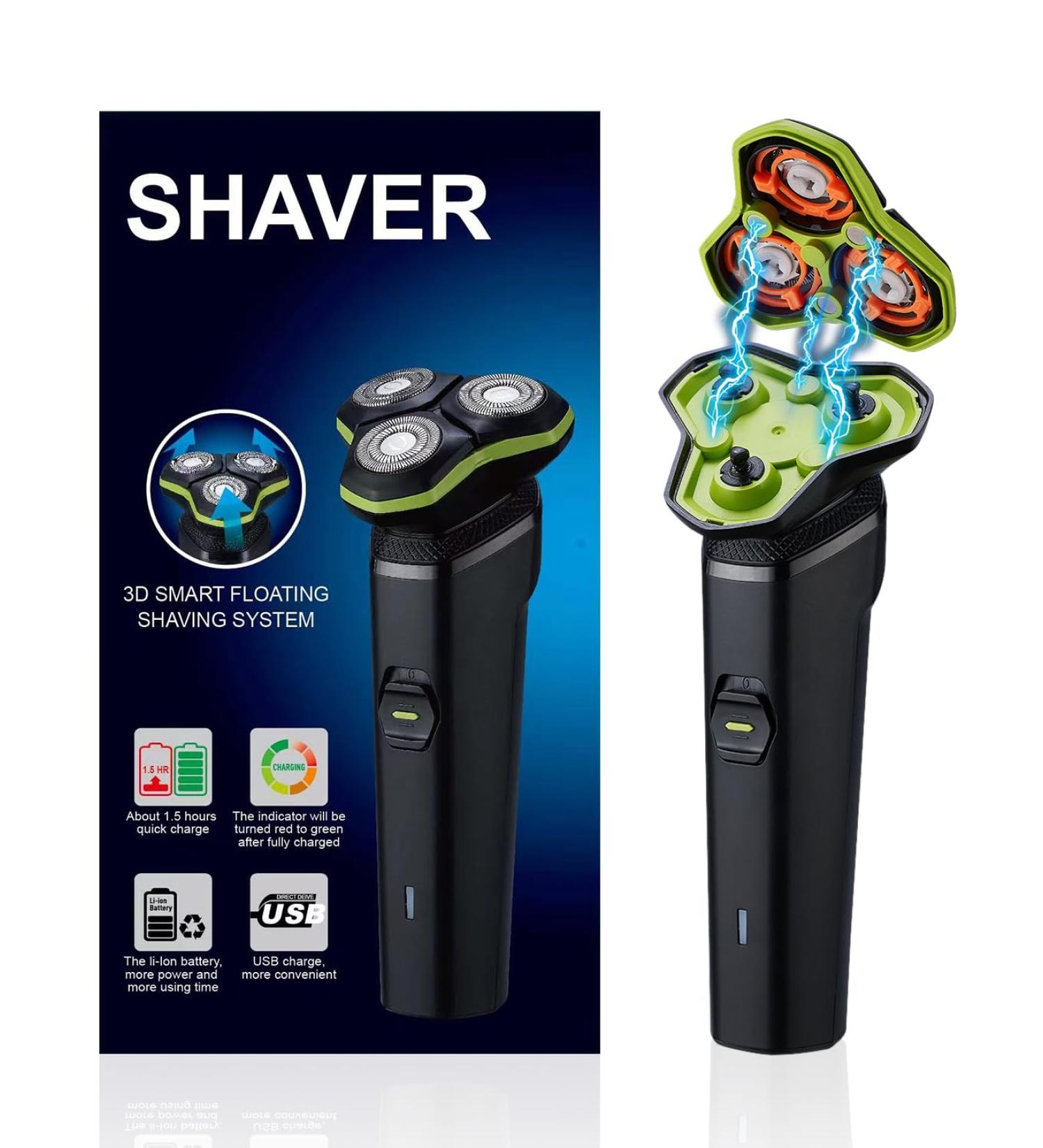 Electric Razor for Men - 3D Floating Head Magnetic Detachable Wet & Dry Type-C Charging - Ideal for Travel & Business Trips - Buy Online on GoSupps.com