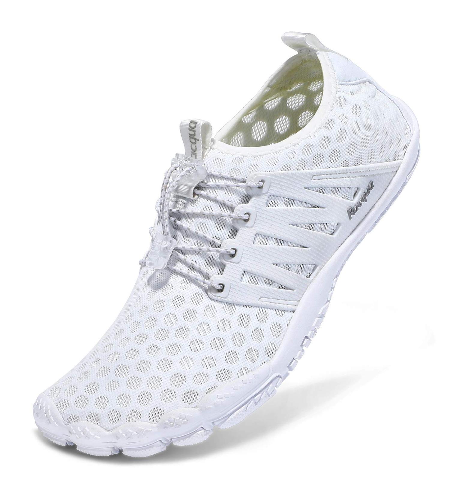 Racqua Composite Mesh Water Shoes Men Women - Size 7.5 Women/6.5 Men - WZ114 White - Buy Online on GoSupps.com