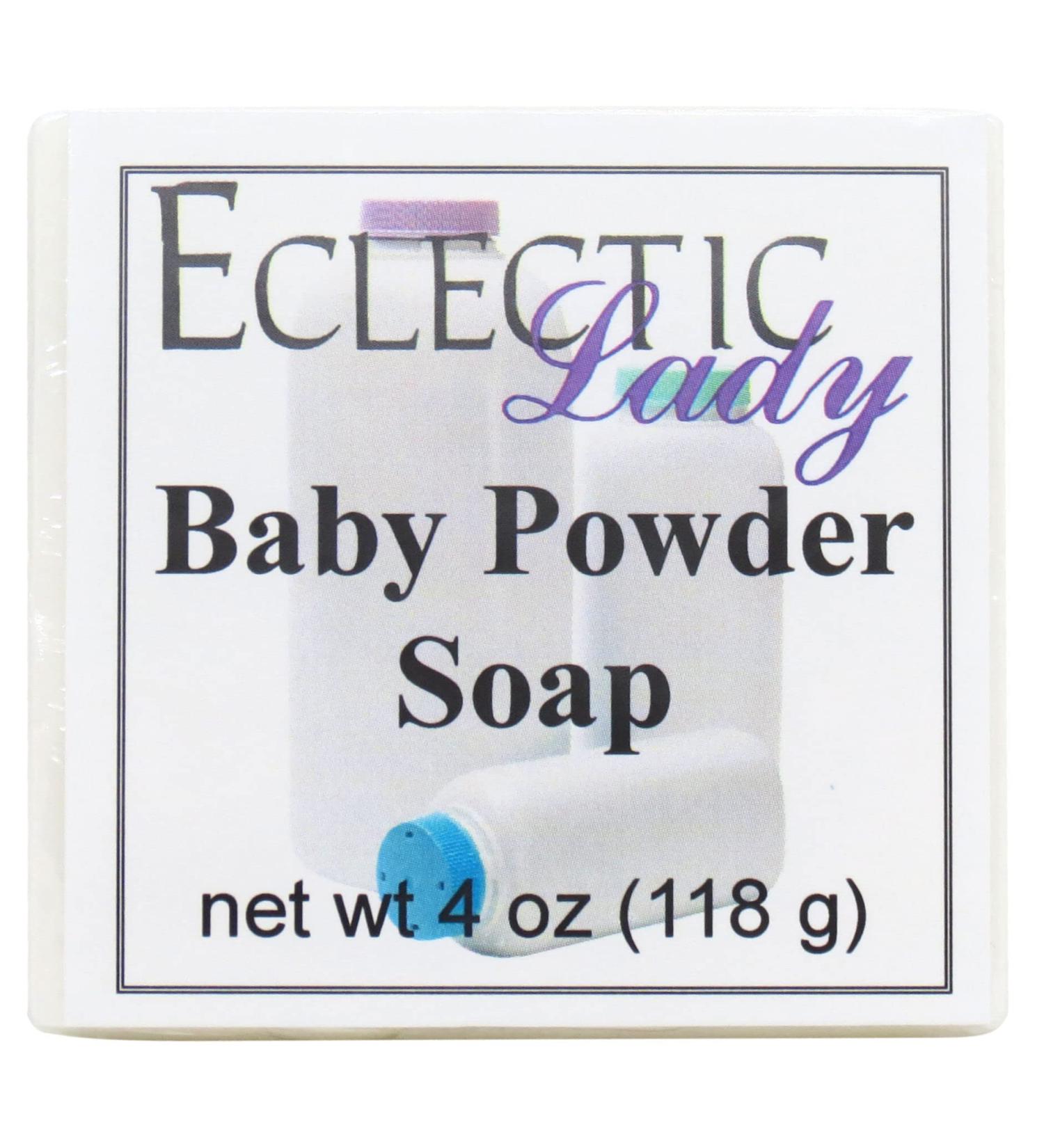 Buy Baby Powder Glycerin Soap - Eclectic Lady 4 oz Bar | Gentle Moisturizing Soap for All Skin Types - Buy Online on GoSupps.com