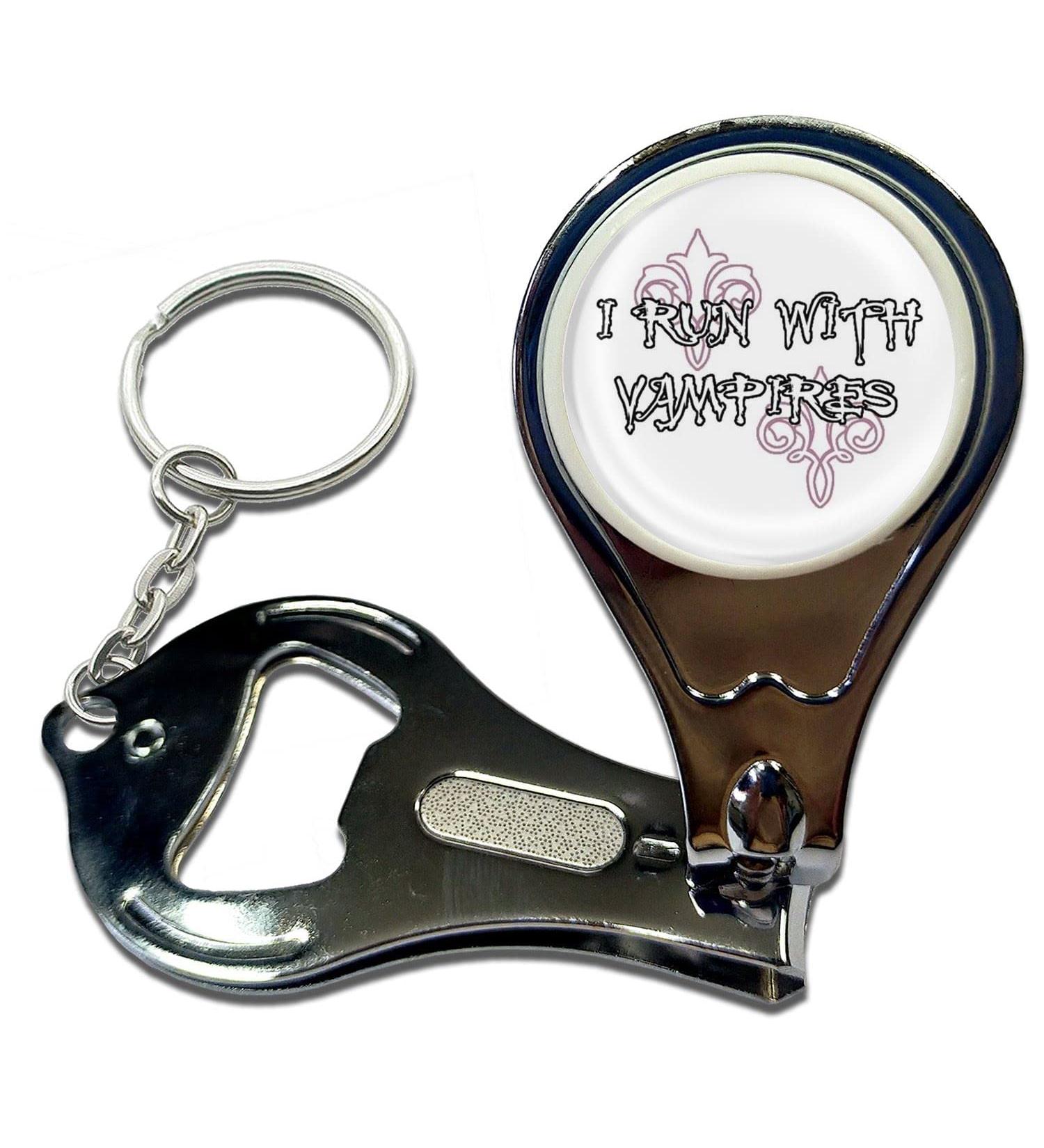 BadgeBeast.co.uk I Run With Vampires - Key Ring Bottle Opener and Nail Clipper - Buy Online on GoSupps.com