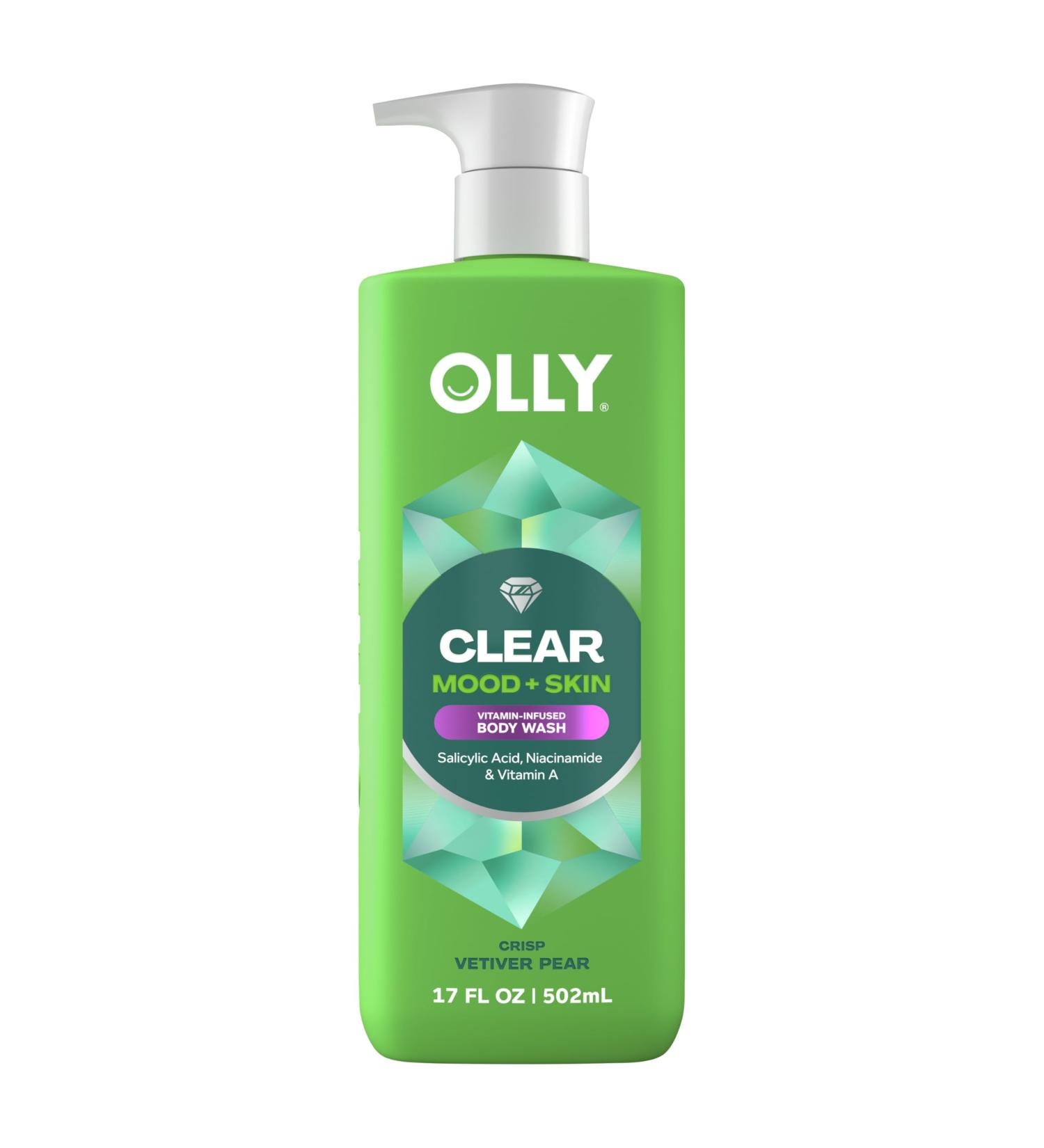 OLLY Body Wash Clear Mood + Skin with salicylic acid niacinamide & vitamin A for smoother skin 17 Fl Oz - Buy Online on GoSupps.com