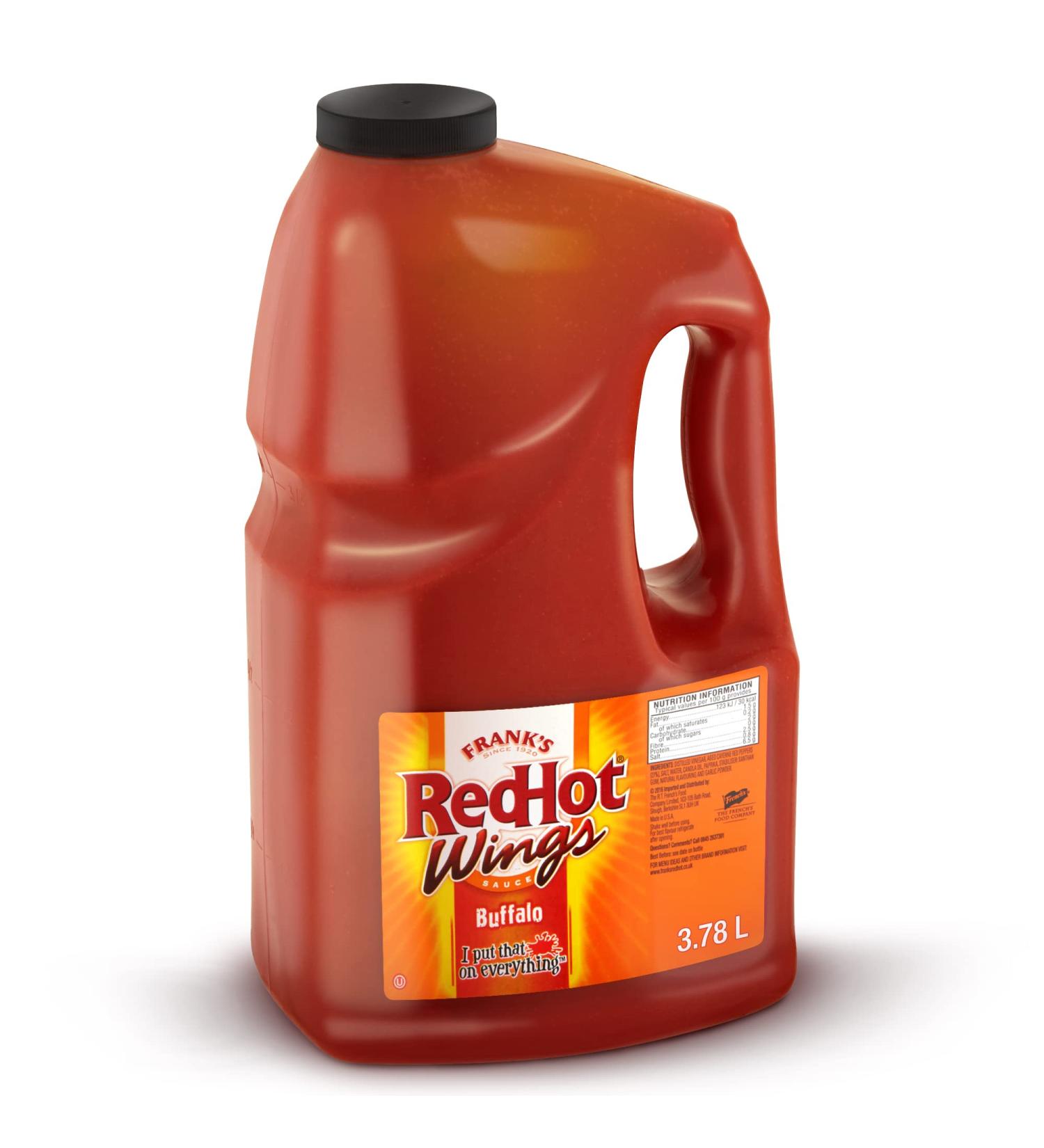 Frank's RedHot Buffalo Wings Sauce 3.8L - Authentic Heat & Spice Blend - Buy Online on GoSupps.com