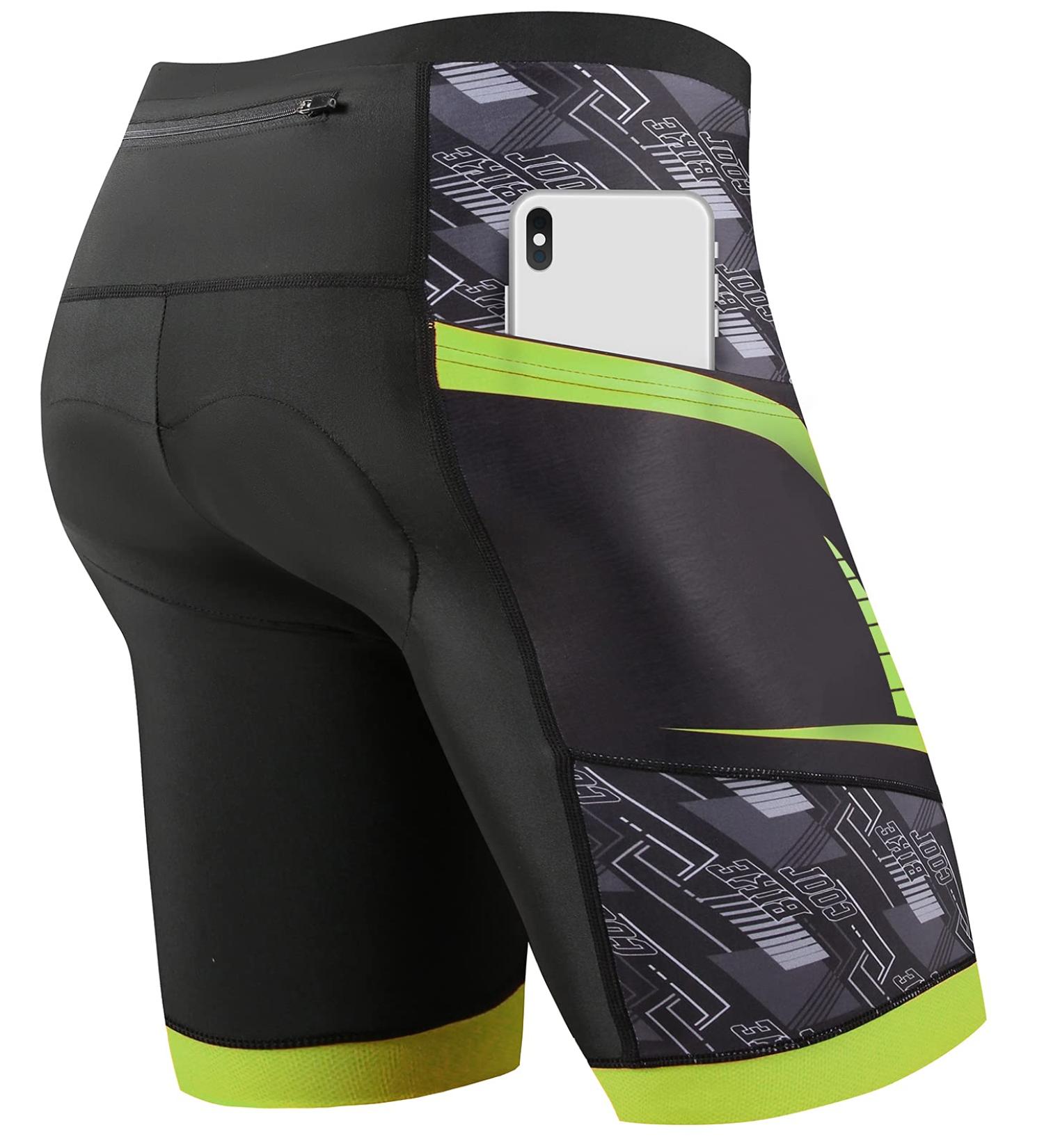 Cycorld Men's 4D Bike Pants with Seat Cushions - Breathable Elastic Quick-Drying Cycling Shorts in Green XL - Perfect for Comfort on Long Rides - Buy Online on GoSupps.com