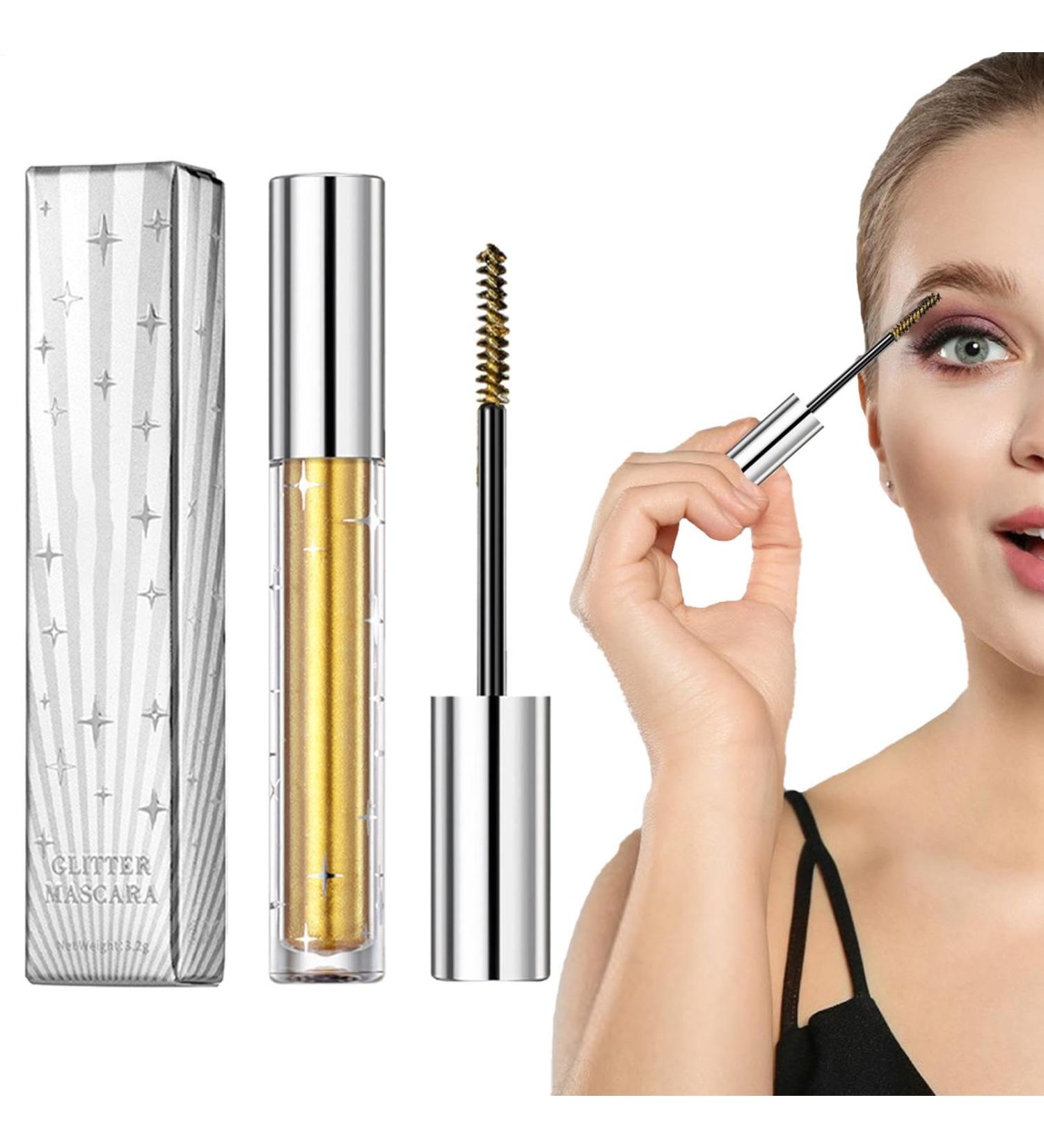 Glitter Mascara for Women | Glitter Mascara for Women | Waterproof Curling Lash Mascara | Long-Lasting Thickening Mascara for Women Natural Makeup for Concert Parties - Buy Online on GoSupps.com