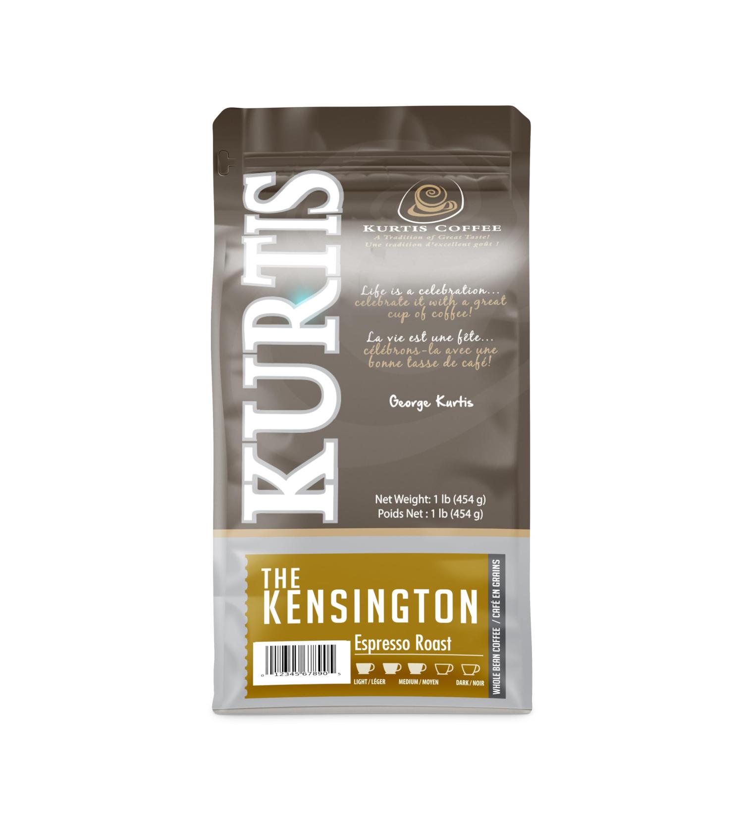 Kurtis Coffee Company - The Kensington Espresso | Whole Bean Coffee | Roasted in Toronto Ontario | 454g / 1lb