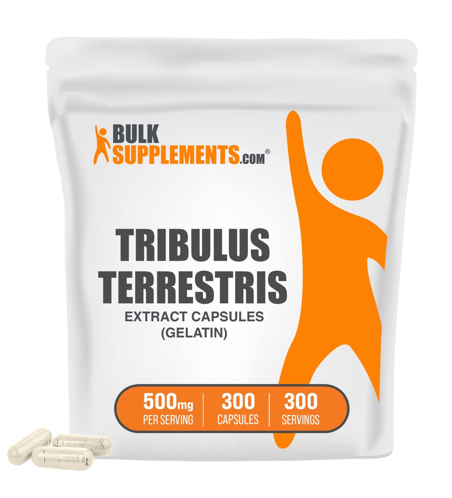 BulkSupplements Tribulus Terrestris Extract Capsules - 300 Count, Gluten Free - Herbal Supplement - Buy Online on GoSupps.com