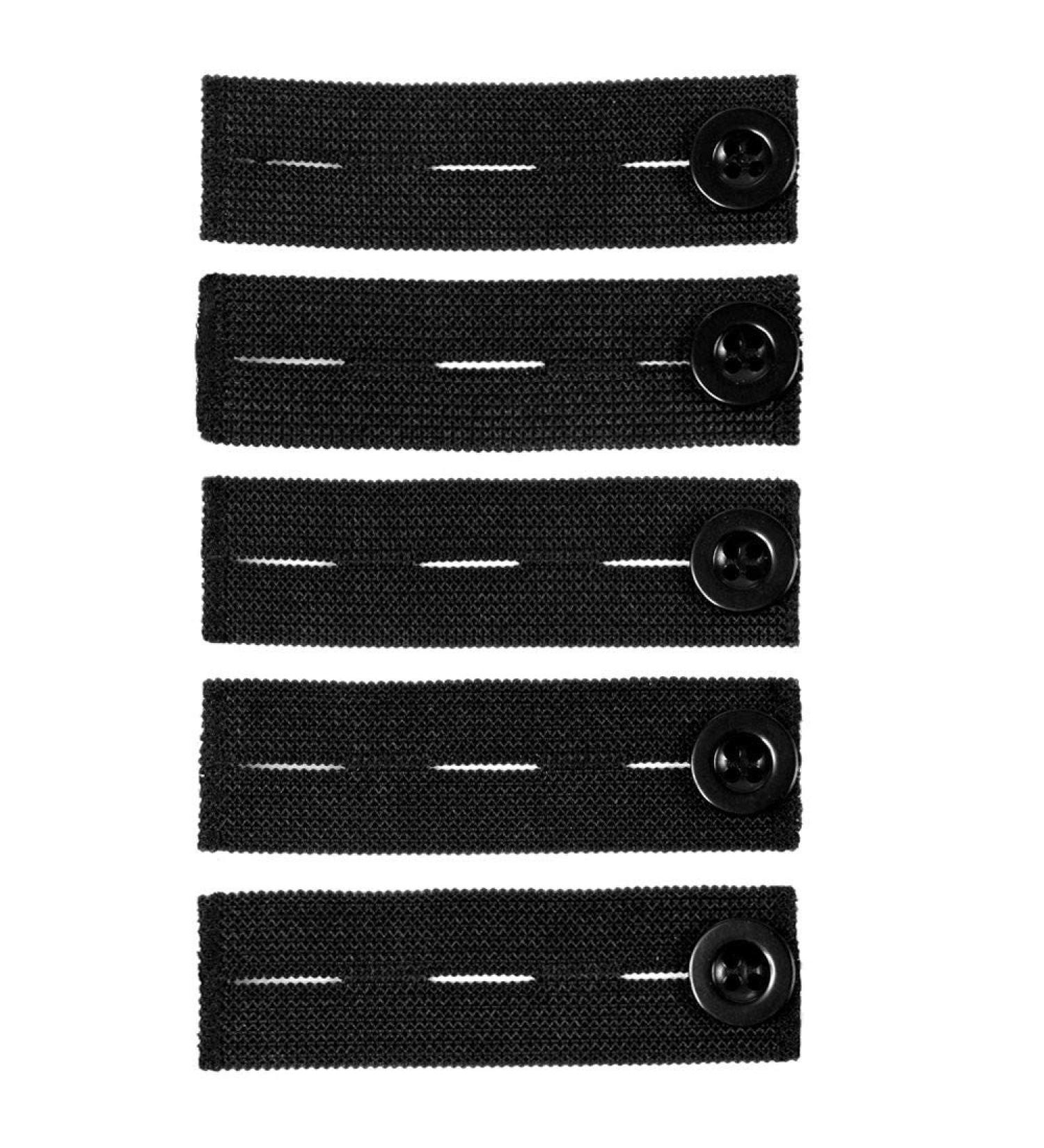 Elastic Waist Extenders 5 PCS - Adjustable Button Extenders for Pants & Jeans | Perfect for Pregnant Women - Black Style 3 - Buy Online on GoSupps.com