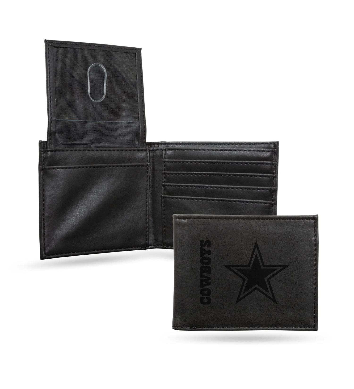 NFL Dallas Cowboys Laser Engraved Vegan Leather Wallet - Team Pride Billfold - Buy Online on GoSupps.com