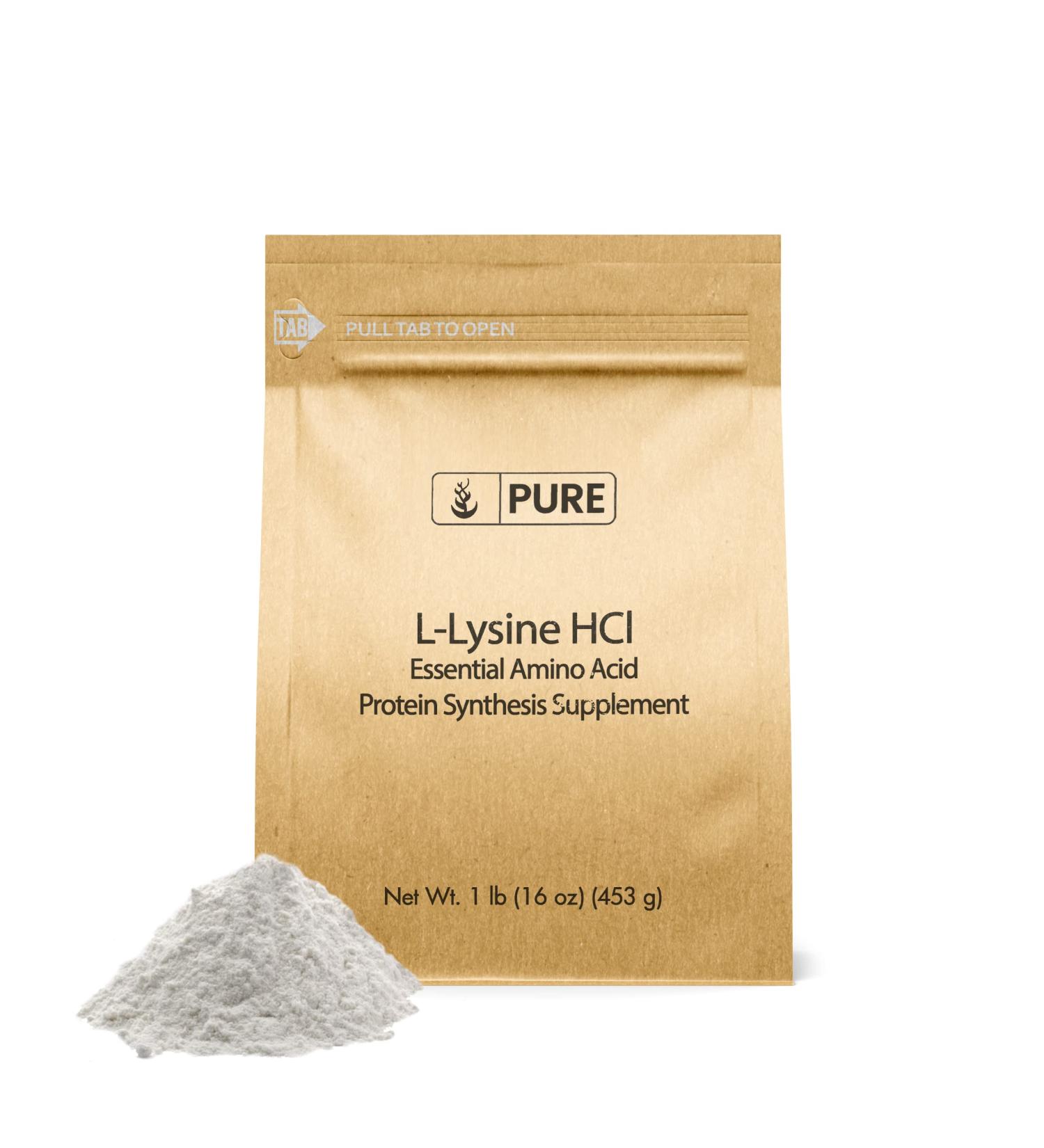 L-Lysine HCl (1lb) - Pure Alpha Amino Acid, Non-GMO, Gluten-Free - 1 Pound (Pack of 1) - Buy Online on GoSupps.com