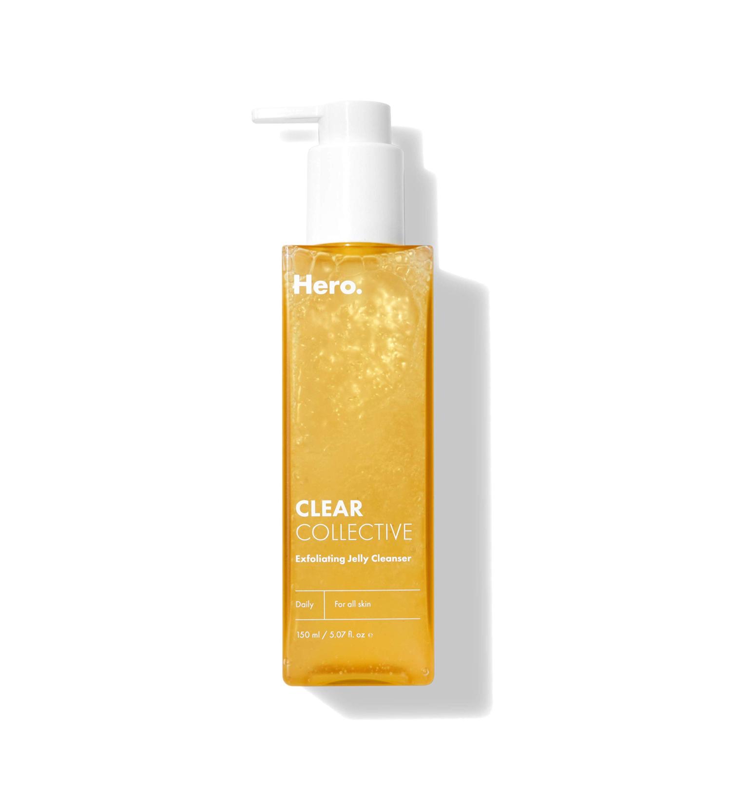 Hero Cosmetics Clear Collective Exfoliating Jelly Cleanser - Gentle Daily Face Wash - Oil Control and Dead Skin Removal - Fragrance and Paraben Free - 5.07 fl oz - Buy Online on GoSupps.com