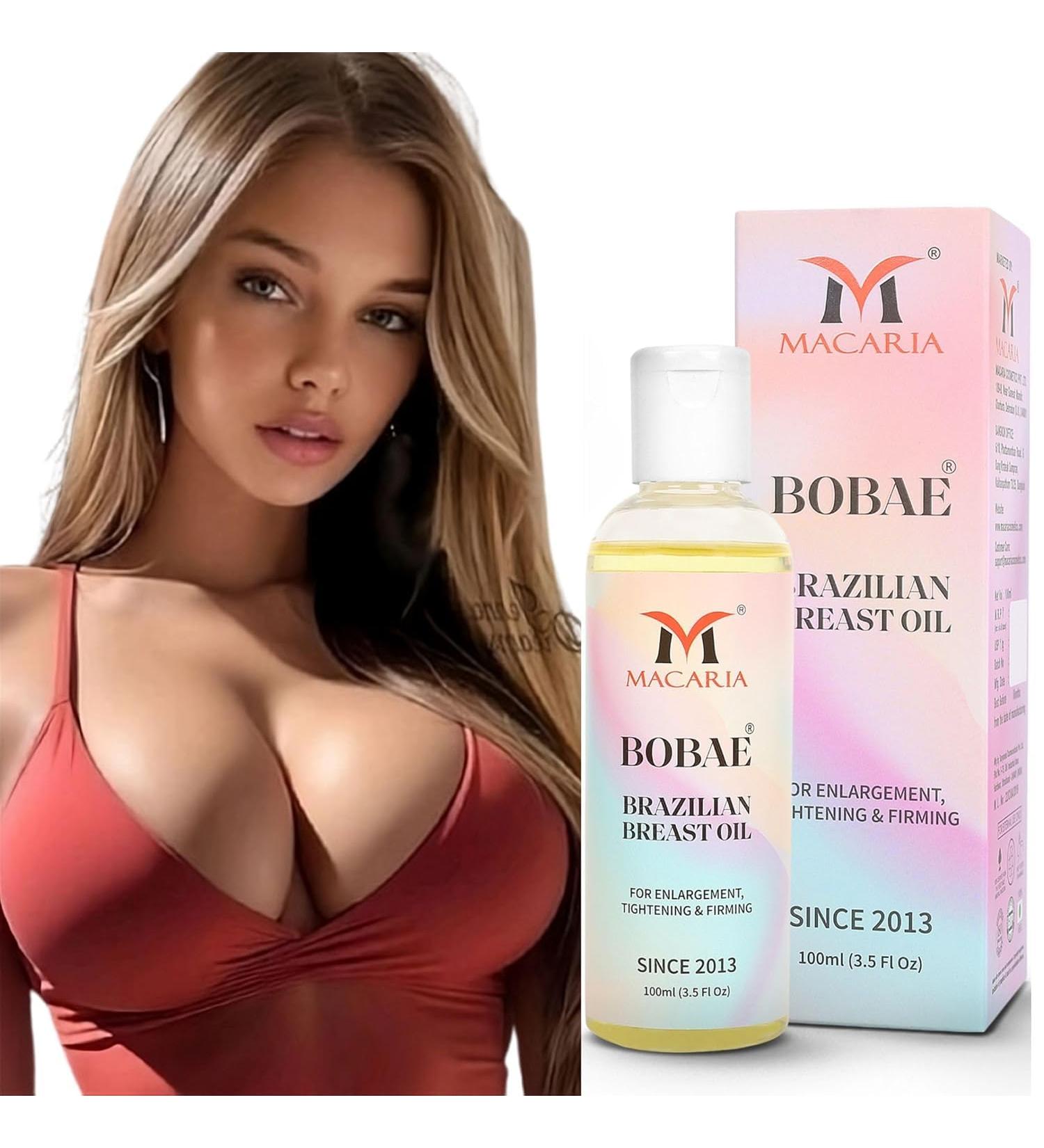 MACARIA Bobae Brazilian breast Tightening Oil for sagging breast| Bust Tightening Shape & Size up Toning Oil Quick Growth Lifting & Firming Breast Enhancement Gel for bigger Boobs for Women - Buy Online on GoSupps.com