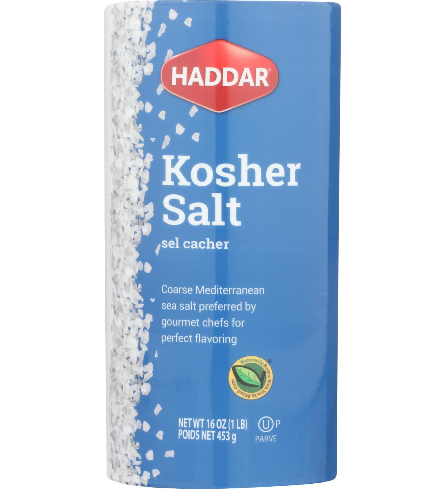 Haddar Kosher Salt 16 oz - Premium Quality Kosher Salt for Cooking and Seasoning - Buy Online on GoSupps.com