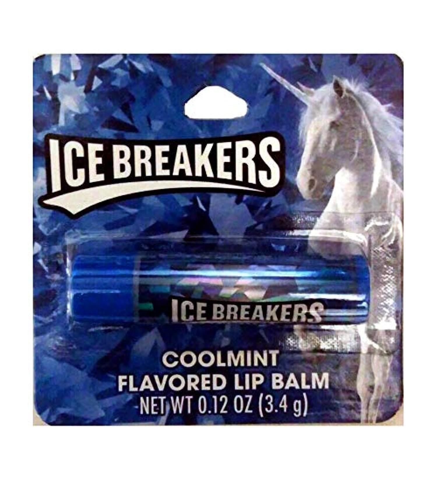 Taste Beauty (1) Stick Ice Breakers CoolMint Mint Candy Flavored Lip Balm Gluten Free - Blue Tube Carded with Unicorn - Net Wt. 0.12 oz