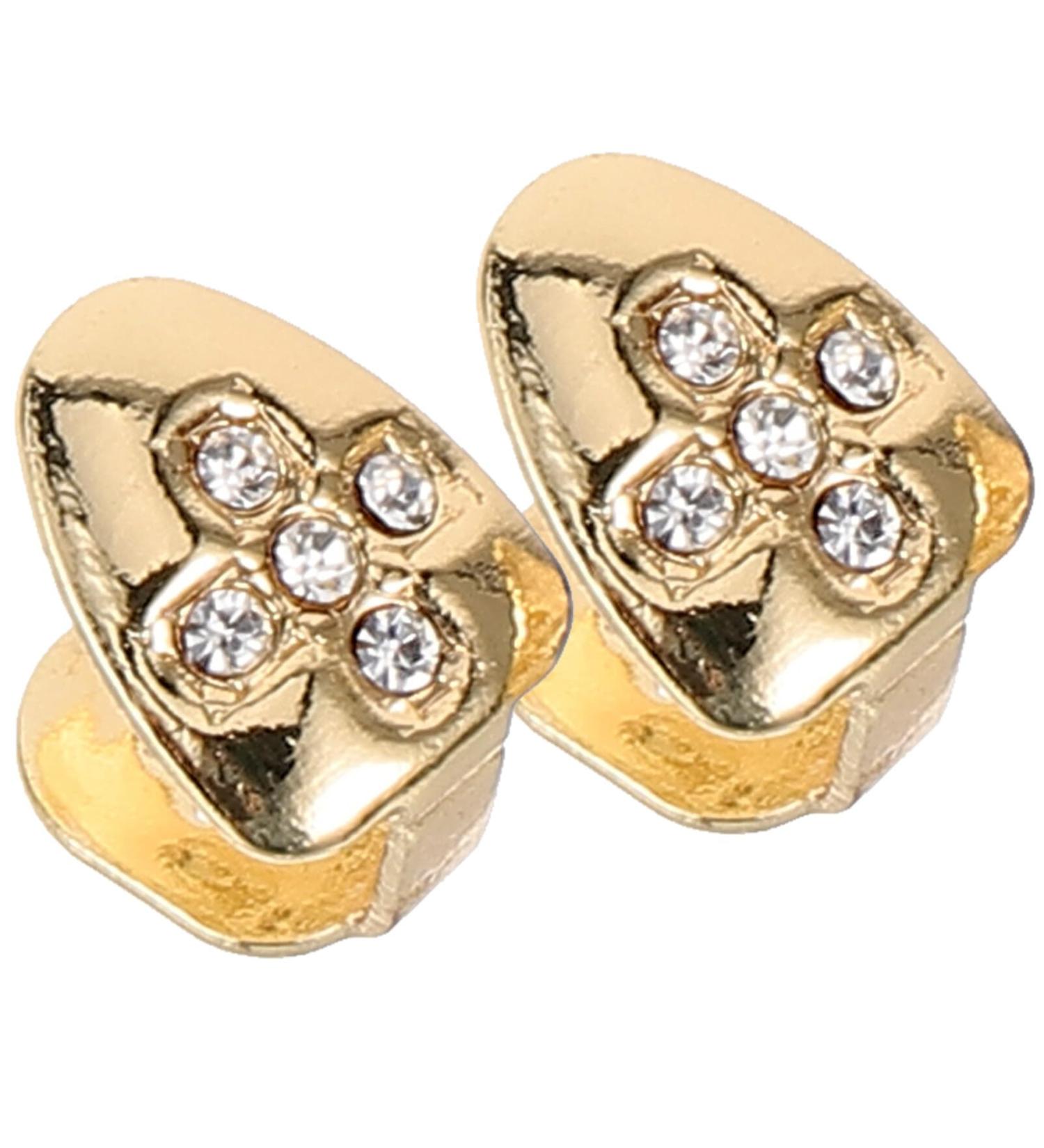Didiseaon 2pcs Gold Decor Grills Grill Teeth Hip-hop Supplies Props Clothing Men and Women The Cross - Buy Online on GoSupps.com