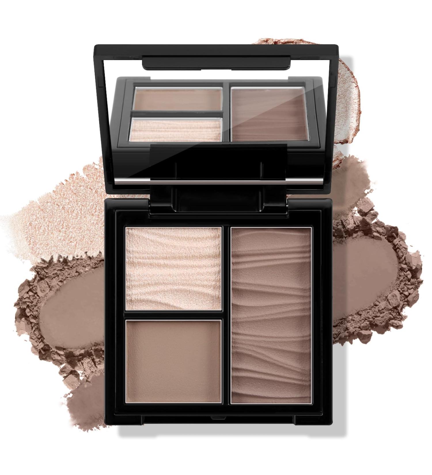 Boobeen Face Bronzer Highlighter Contour Powder Palette Multi-use Contour Makeup Easy to Blend Face Shaping Contouring Matte Bronzer Powder Long Lasting #01 - Buy Online on GoSupps.com