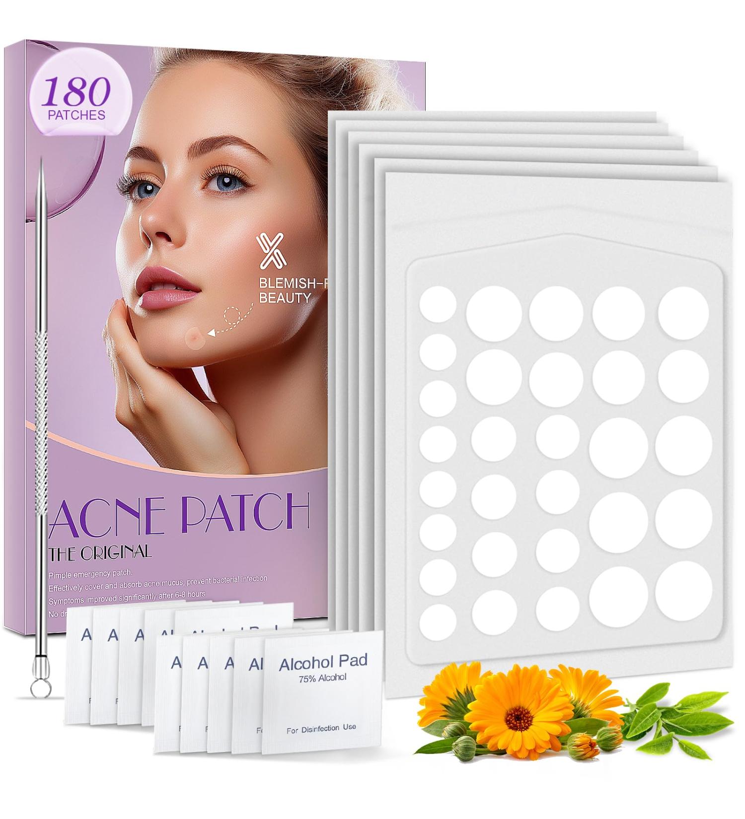 XVXV Pimple Patches for Face - 180 Invisible Hydrocolloid Acne Patches with Tea Tree Oil - 4 Sizes for Zits & Spots - International Shipping Available - Buy Online on GoSupps.com