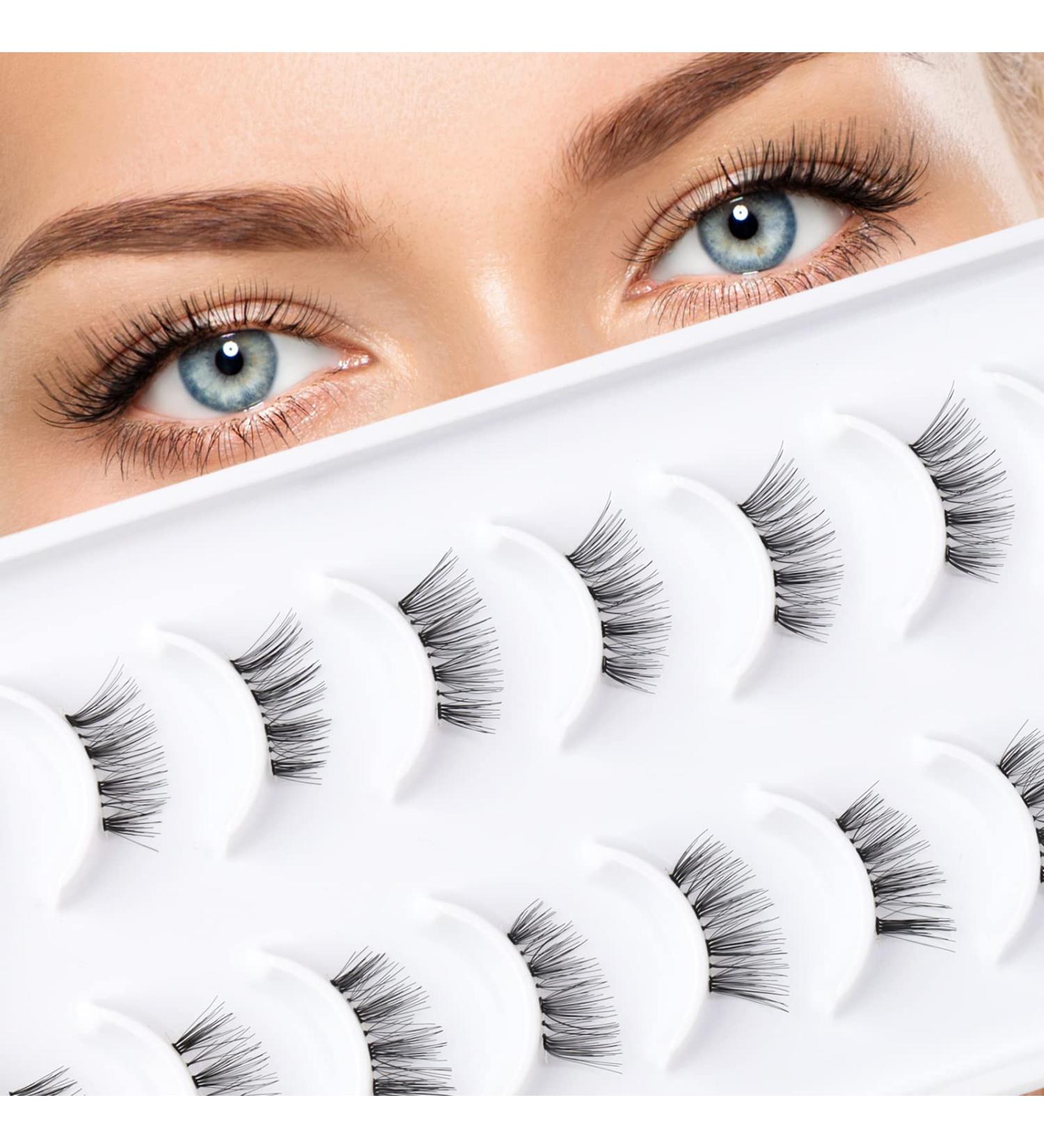 Buy Emeda 10 Pairs Half Eyelash False Eyelashes - Cat Eye Wispy Volume Corner Lashes - Natural Look for Beautiful Eyes - Clear Half Corner Lashes for Every Occasion - Buy Online on GoSupps.com