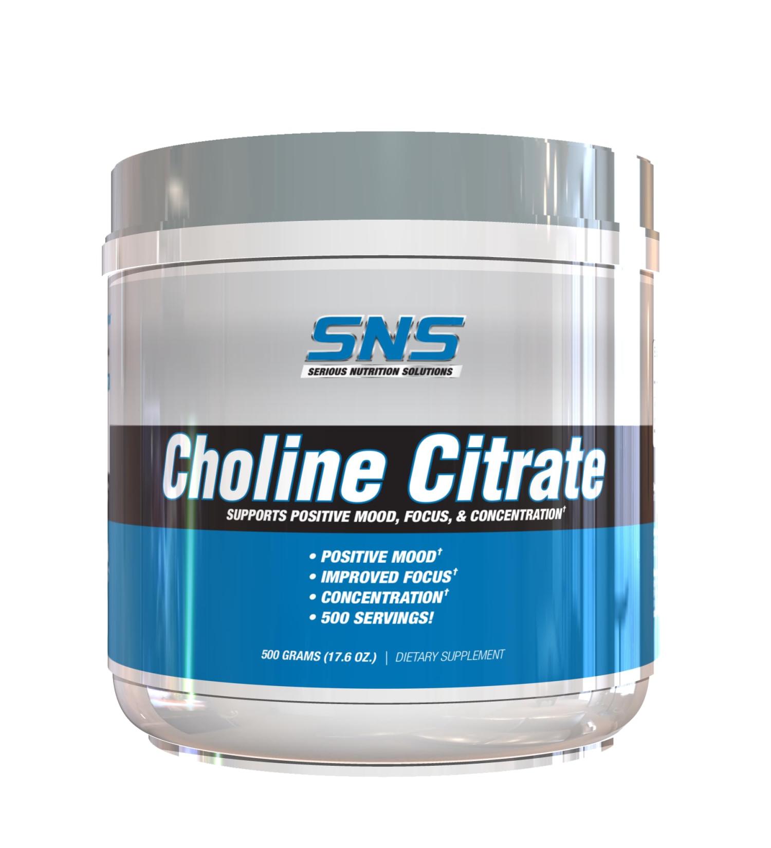 SNS Choline Citrate 500g - Buy Online on GoSupps.com