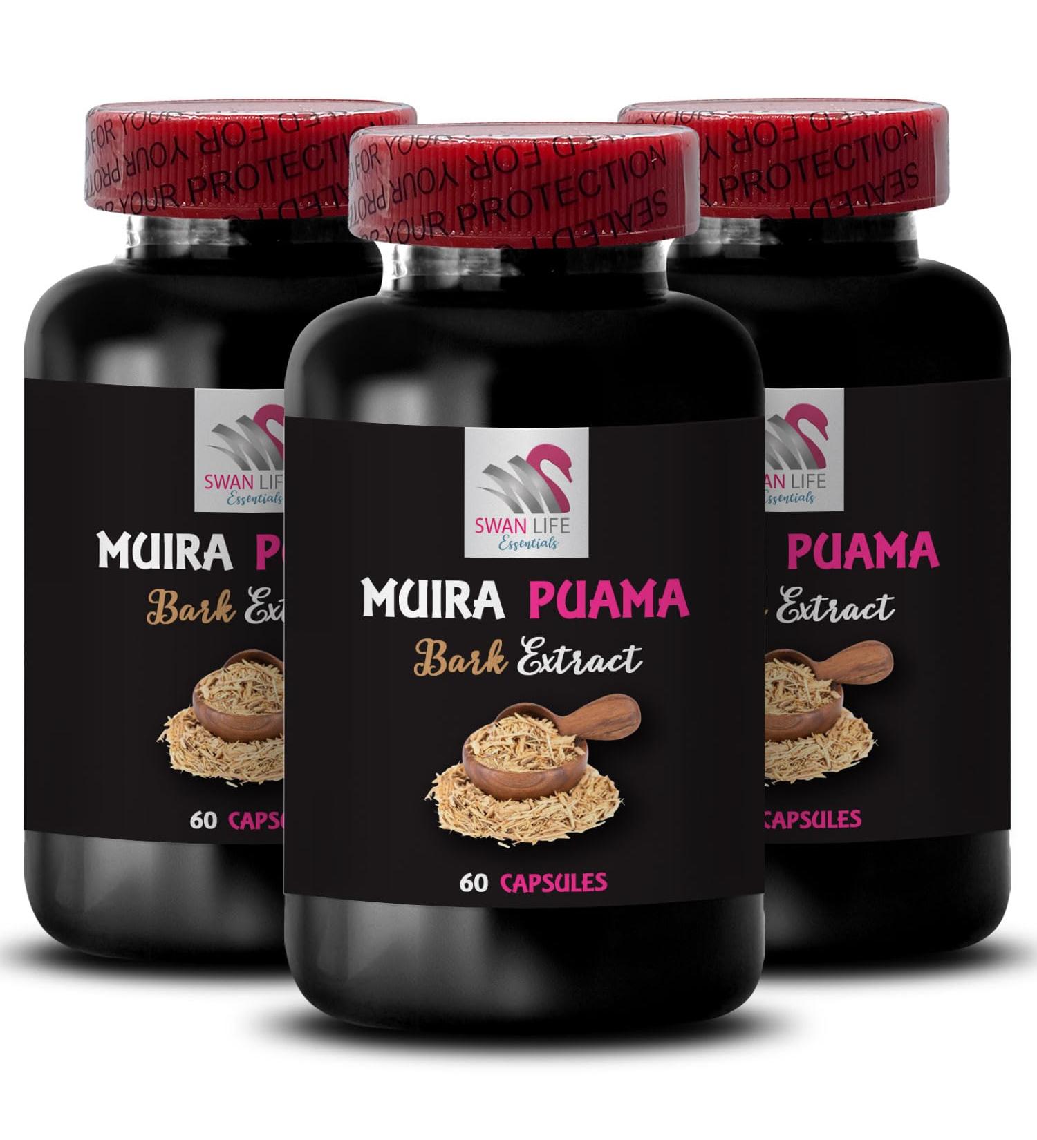 Adventure Activation - MUIRA PUAMA BARK EXTRACT - Focus Enhancement Energy Recharge Herbal Source Dynamic Energy Boost Botanical Blend Vital Power Strength Support 3 Bottles 180 Capsules - Buy Online on GoSupps.com