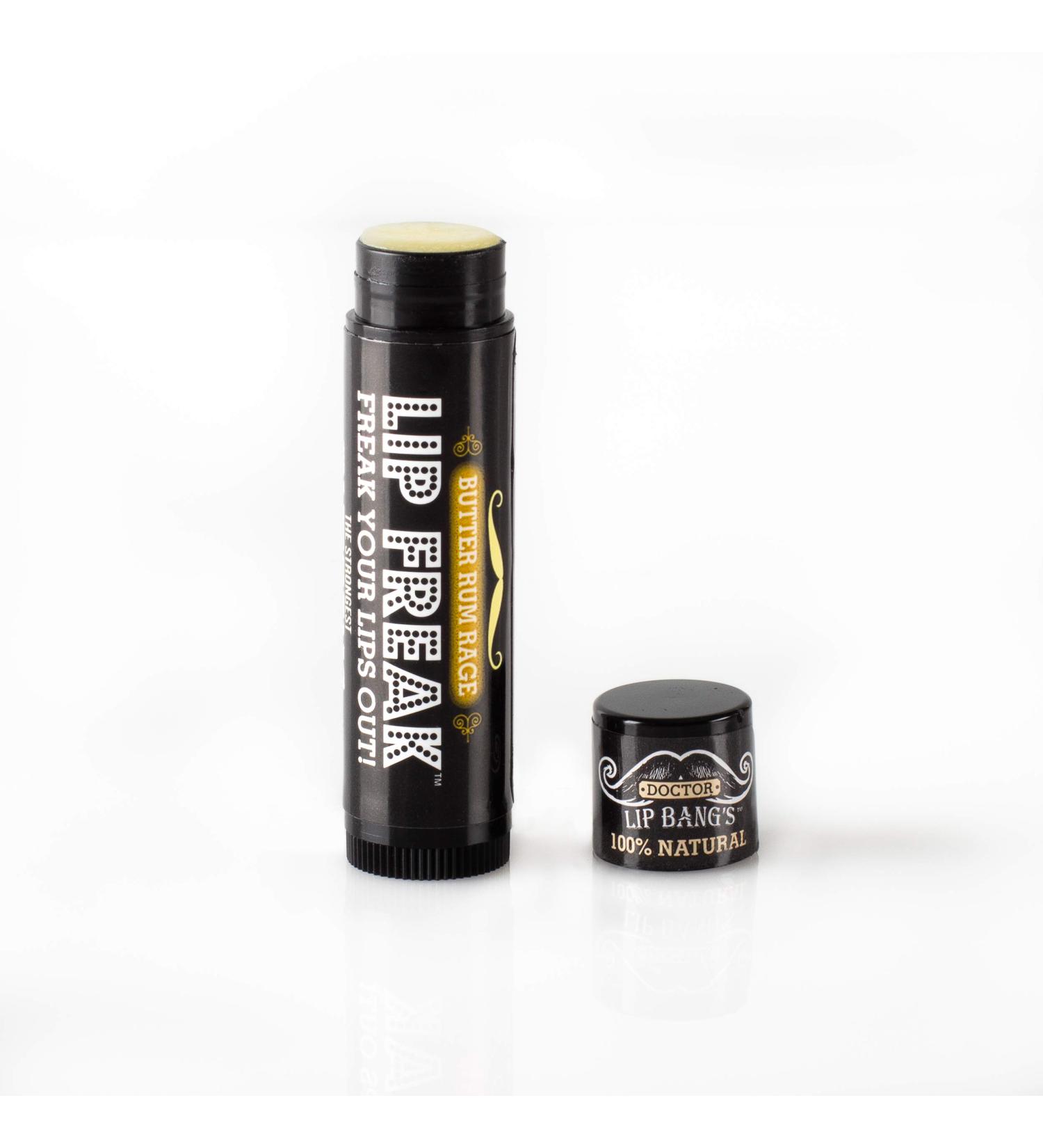 Doctor Lip Bang's BUZZING Lip Balm | Lip Freak| 100% All Natural | Cruelty Free | Butter Rum Rage