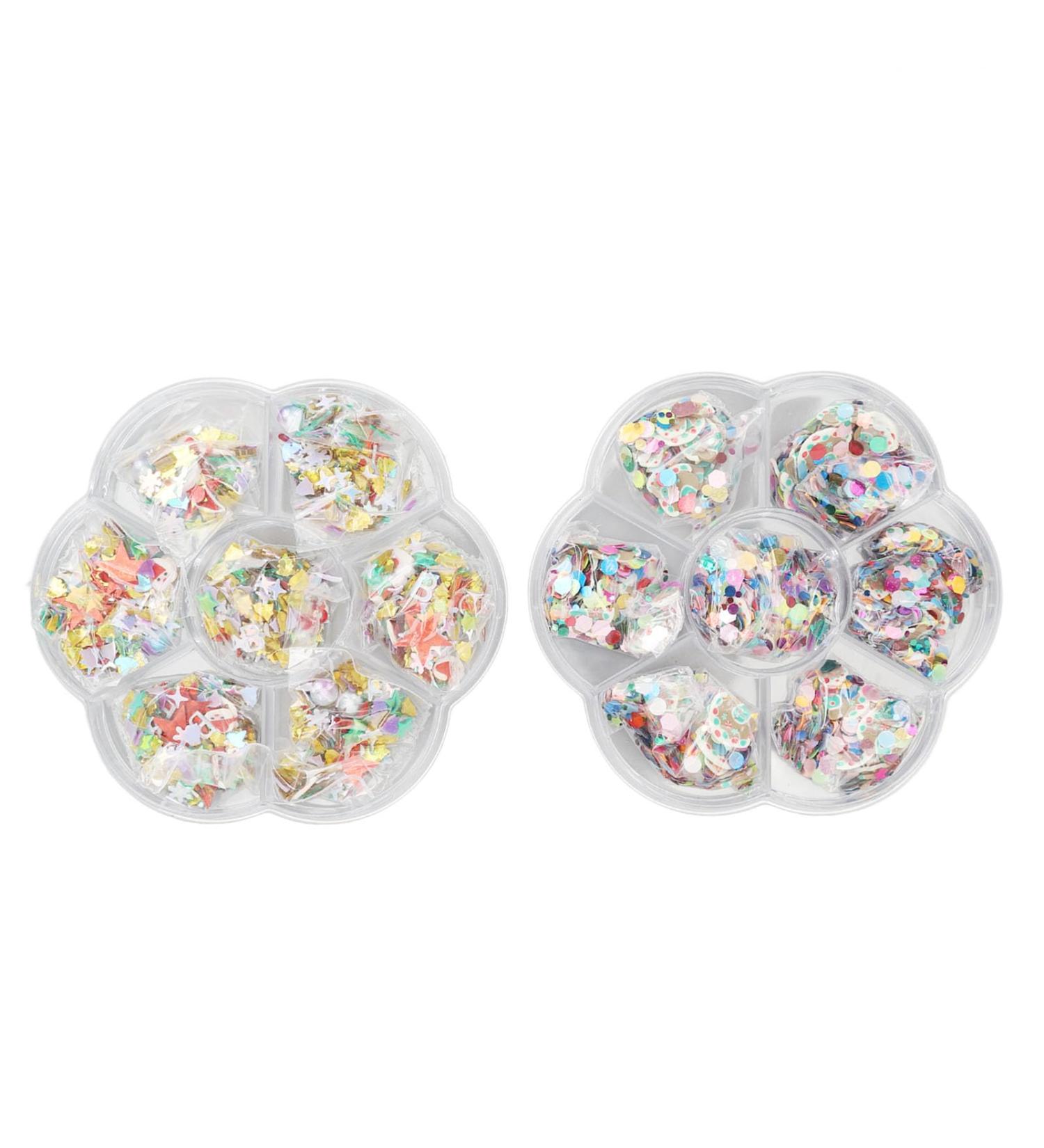 Niiyen 2 Box Christmas Nail Art Slices Christmas Polymer Clay Nail Slices Christmas Nail Art Sequins Polymer Clay Nail for DIY Nail Decoration - Buy Online on GoSupps.com