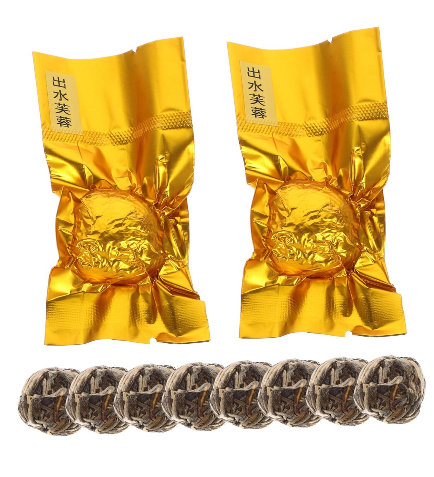 OUNONA 10pcs Organic Blooming Flower Tea Blooming Tea Balls Wrapped Blooming Tea Artistic Tea Flowering Tea Green Tea with Flowers Chinese Flower Tea Ball Gold China - Buy Online on GoSupps.com