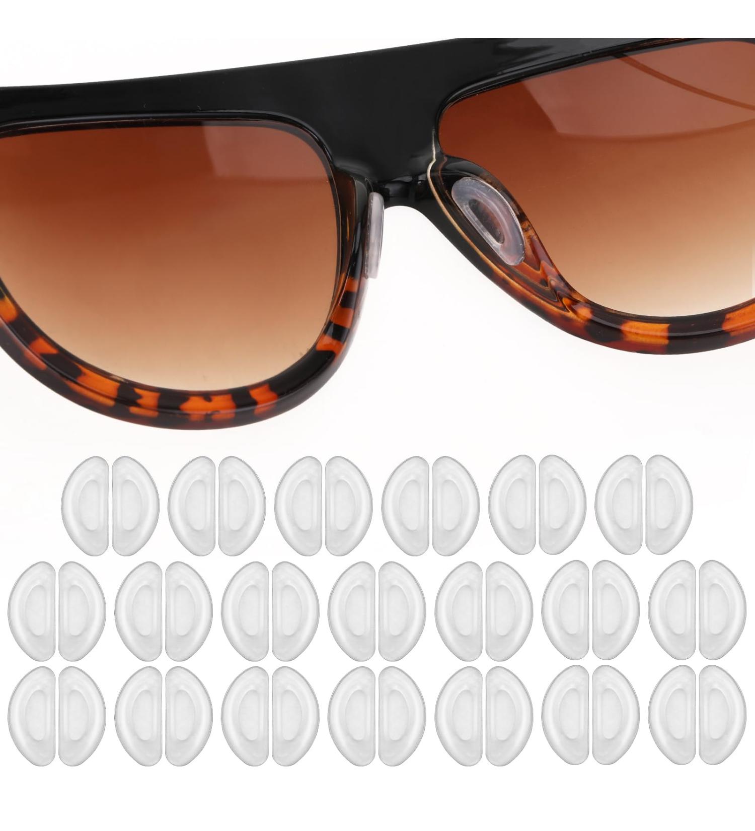 Sticky Glasses Nose Pads - 20 Pairs Silicone Anti-Slip Sleeves for Glasses & Sunglasses Protection - Buy Online on GoSupps.com