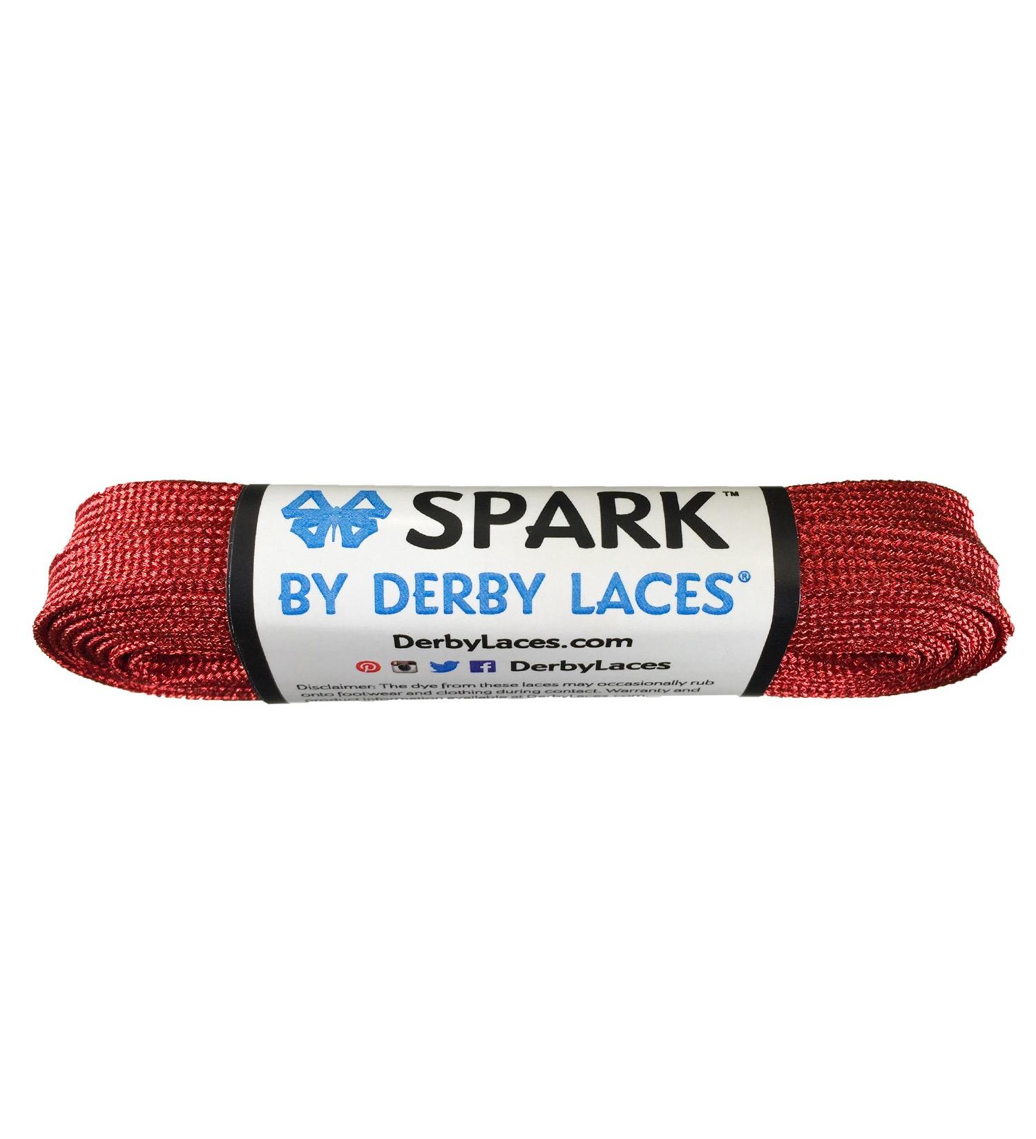 Derby Laces Red Spark Shoelace for Shoes, Skates, Boots, Roller Derby, Hockey and Ice Skates 84 Inch / 213 cm