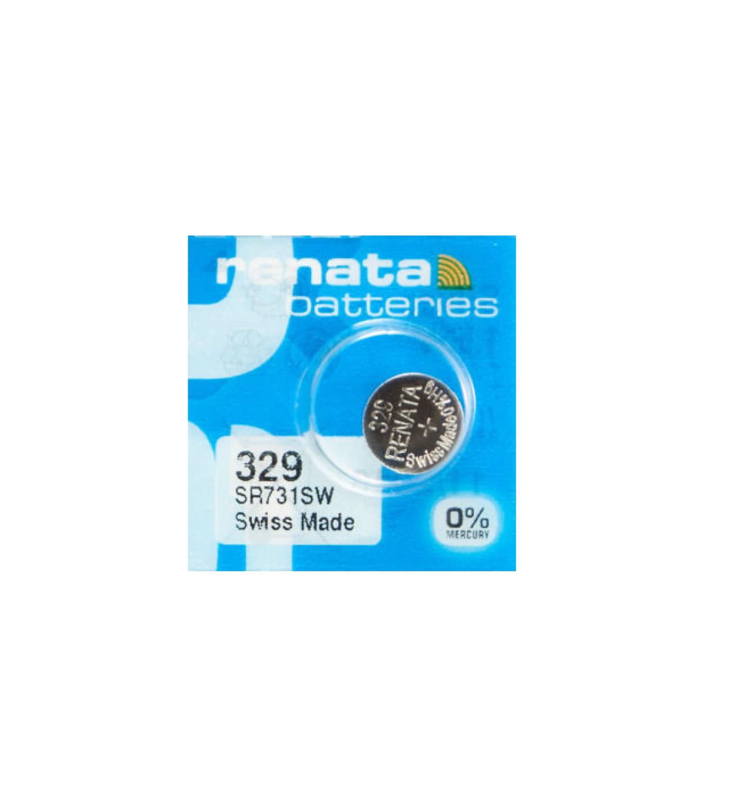 Renata 329 SR731SW Batteries - 1.55V Silver Oxide 329 Watch Battery (10 Count)
