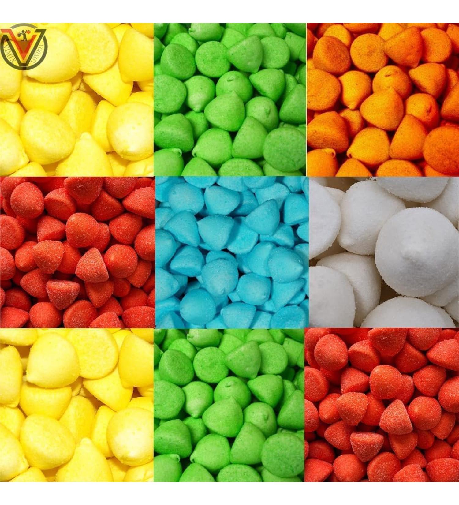 VIMIX Mixed Top Mallow Red Blue Green Orange Yellow & White Paint Balls Bag 1kg - Random MIXED 1kg Bag