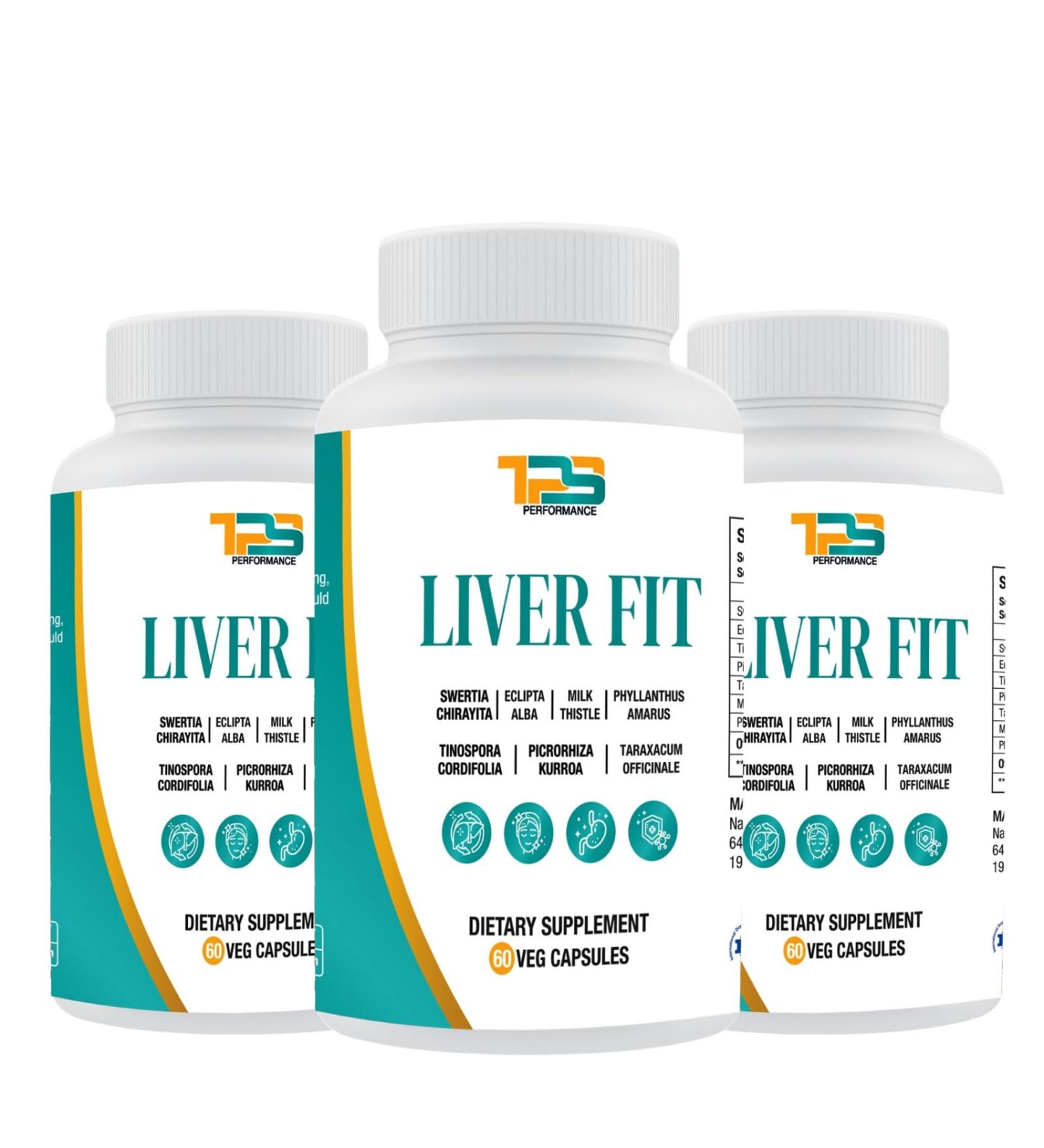 TPS PERFORMANCE Liver Fit | Liver Cleanse Detox & Repair Formula - Natural Liver Support Supplement with Milk Thistle Extract Phyllanthus Amarus Extract Picrorhiza Kurrora Extract (Pack of 3) - Buy Online on GoSupps.com