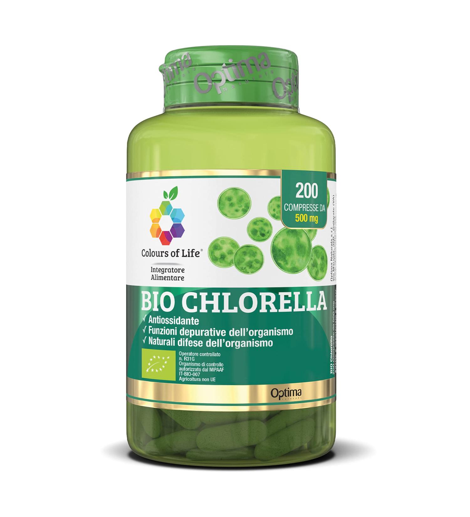 Bio Chlorella - Organic Chlorella Supplement 200 Tablets - Promotes the Purifying Functions of the Body - 100g - Buy Online on GoSupps.com