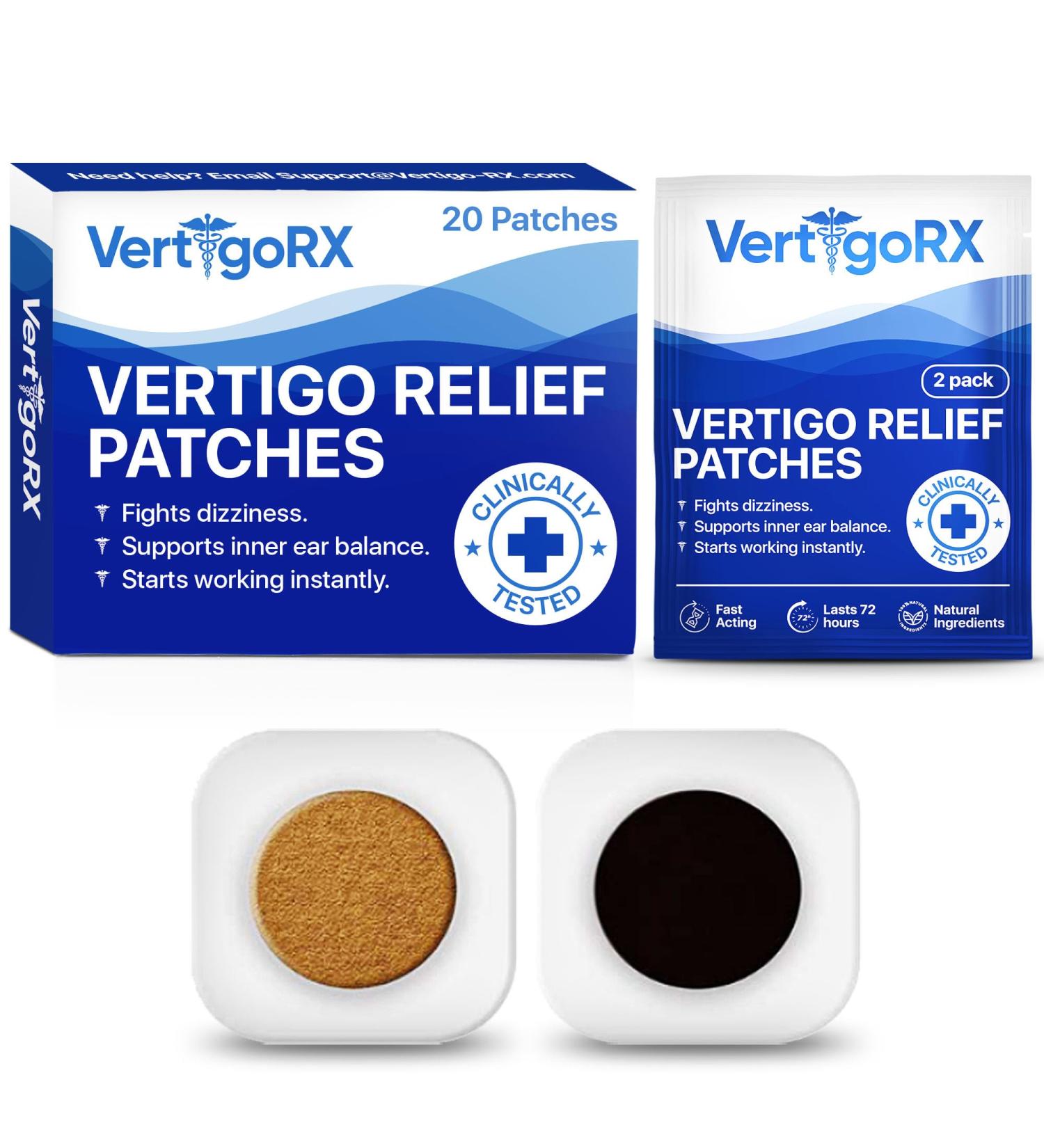 Buy Vertigo Relief Patches - Natural Dizziness Treatment for Inner Ear Balance | Pack of 20 - Buy Online on GoSupps.com