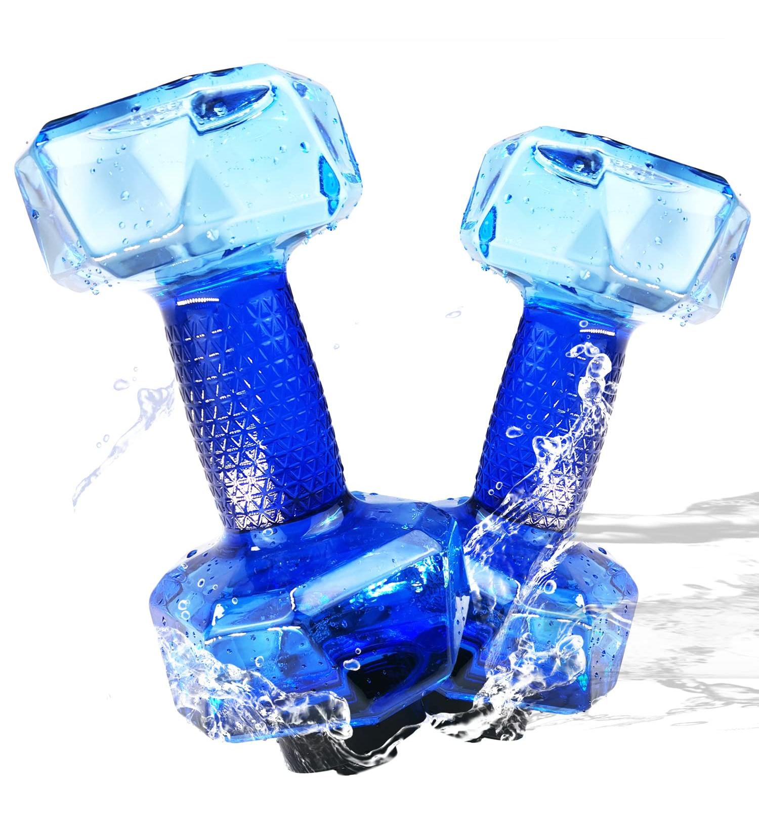 Aquatic Dumbbells Set - Water Weights for Pool Exercise | Aqua Fitness Equipment for Water Aerobics & Resistance Training - Large Blue - Buy Online on GoSupps.com