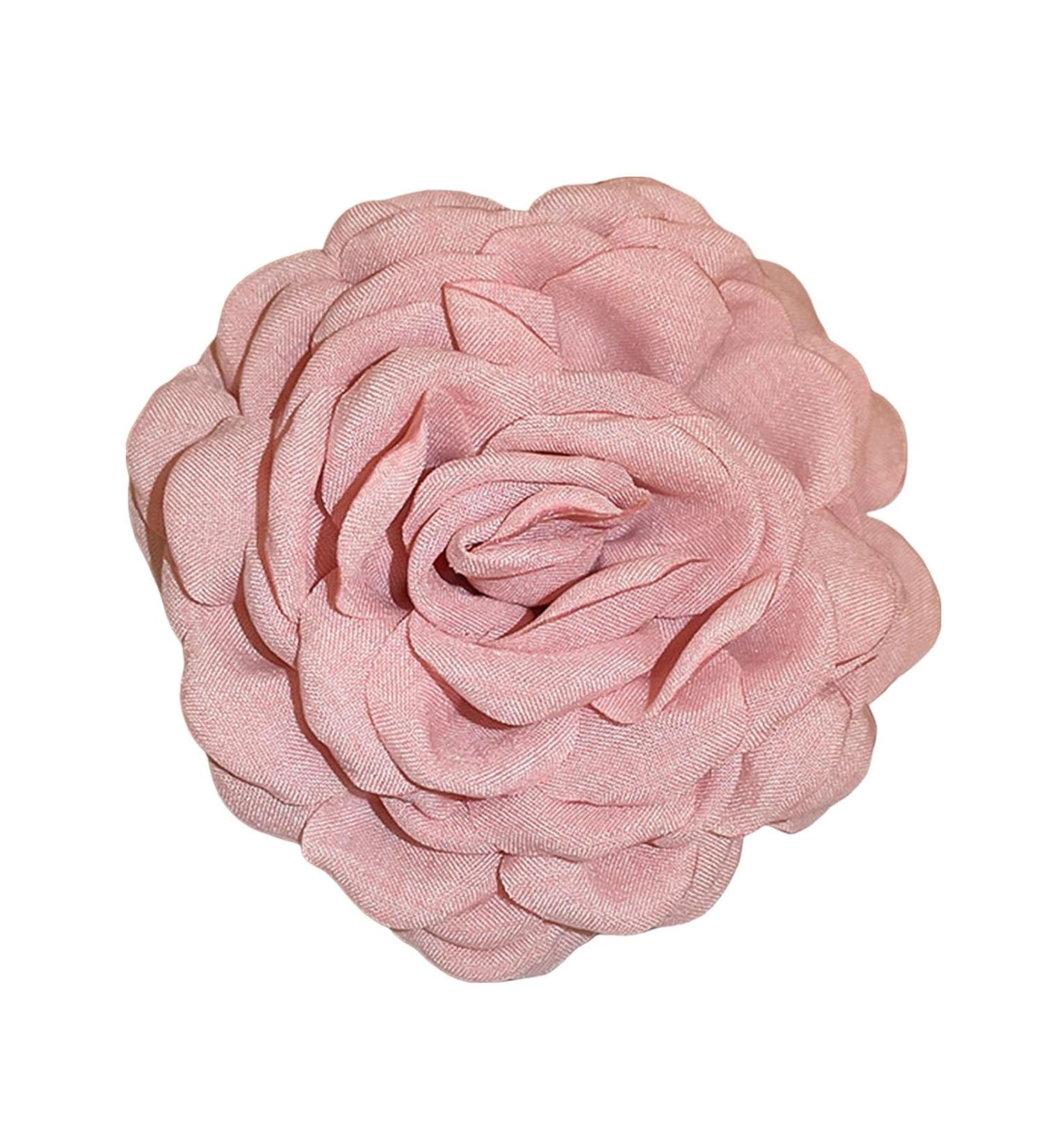 Large Camellia Flower Decor Hair Claw Back Head Bathing Hair Clip Anti-slip Hair Barrette Headdress Hair Accessories Pink - Buy Online on GoSupps.com