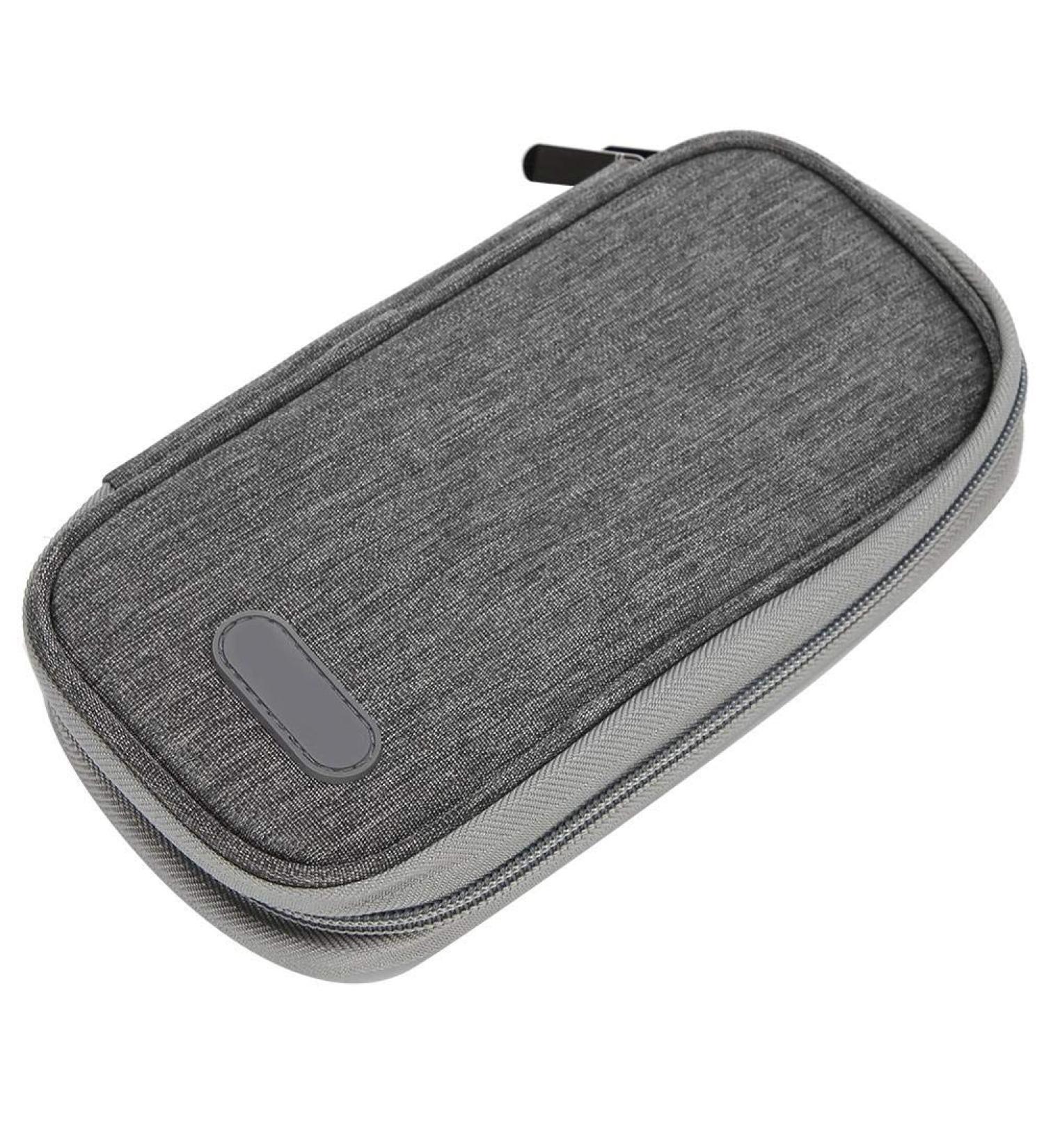 Insulin Cold Storage Bag - Waterproof Portable Cool Bag for Patient Care | Black Bottom Red Flower Design | Imported Oxford Cloth Material | Grey Color - Buy Online on GoSupps.com