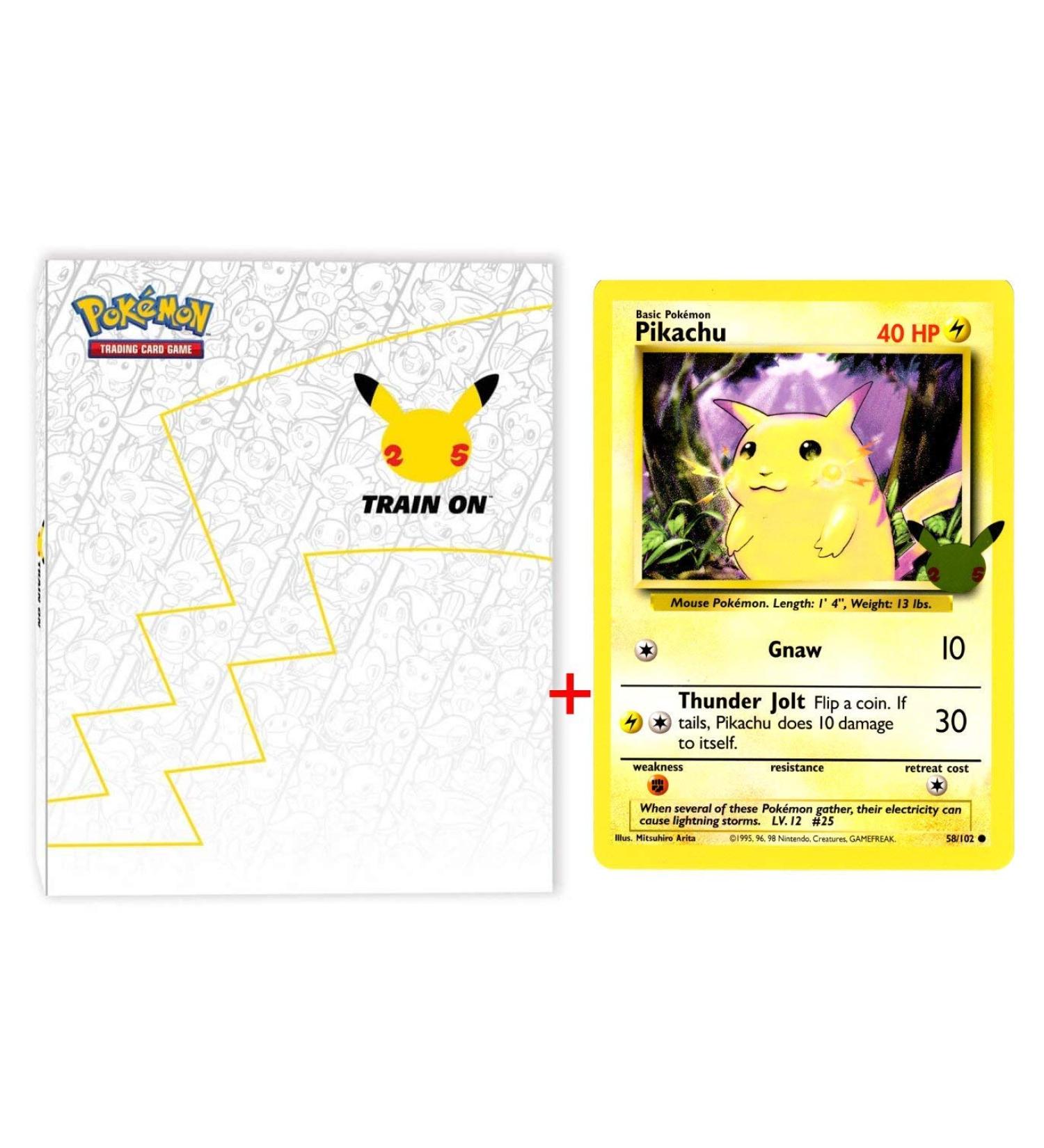 Pokemon 25th Anniversary First Partner Collector's Binder for Jumbo Cards + Pikachu Jumbo