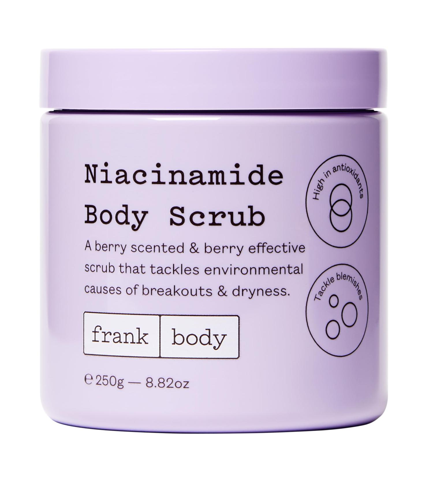 Frank Body Niacinamide Body Scrub - Vegan Exfoliator for Breakouts & Dry Skin | Superfood Berry & Green Tea | 8.82 oz - Buy Online on GoSupps.com