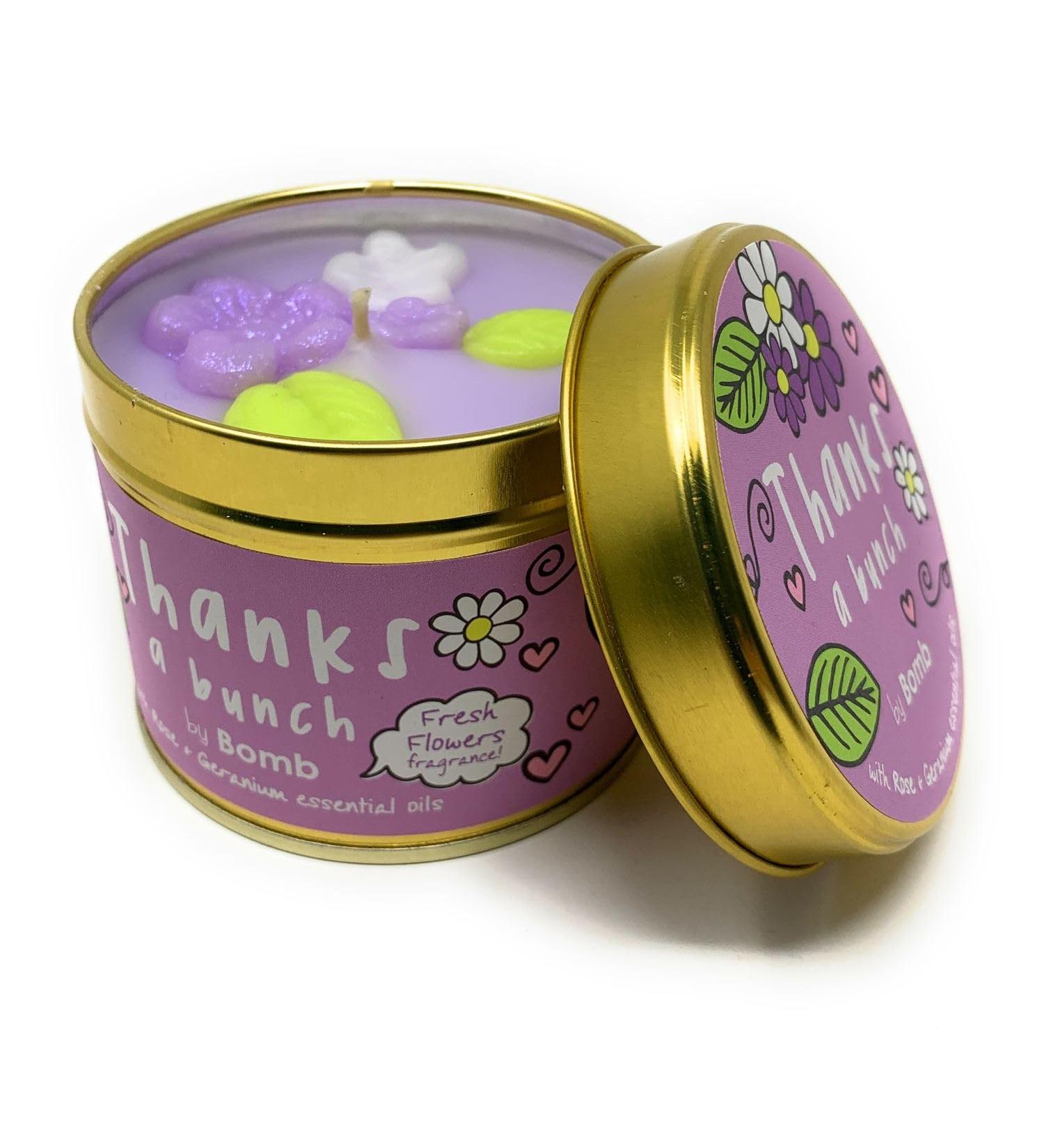 Bomb Cosmetics candle - thanks to a bouquet
