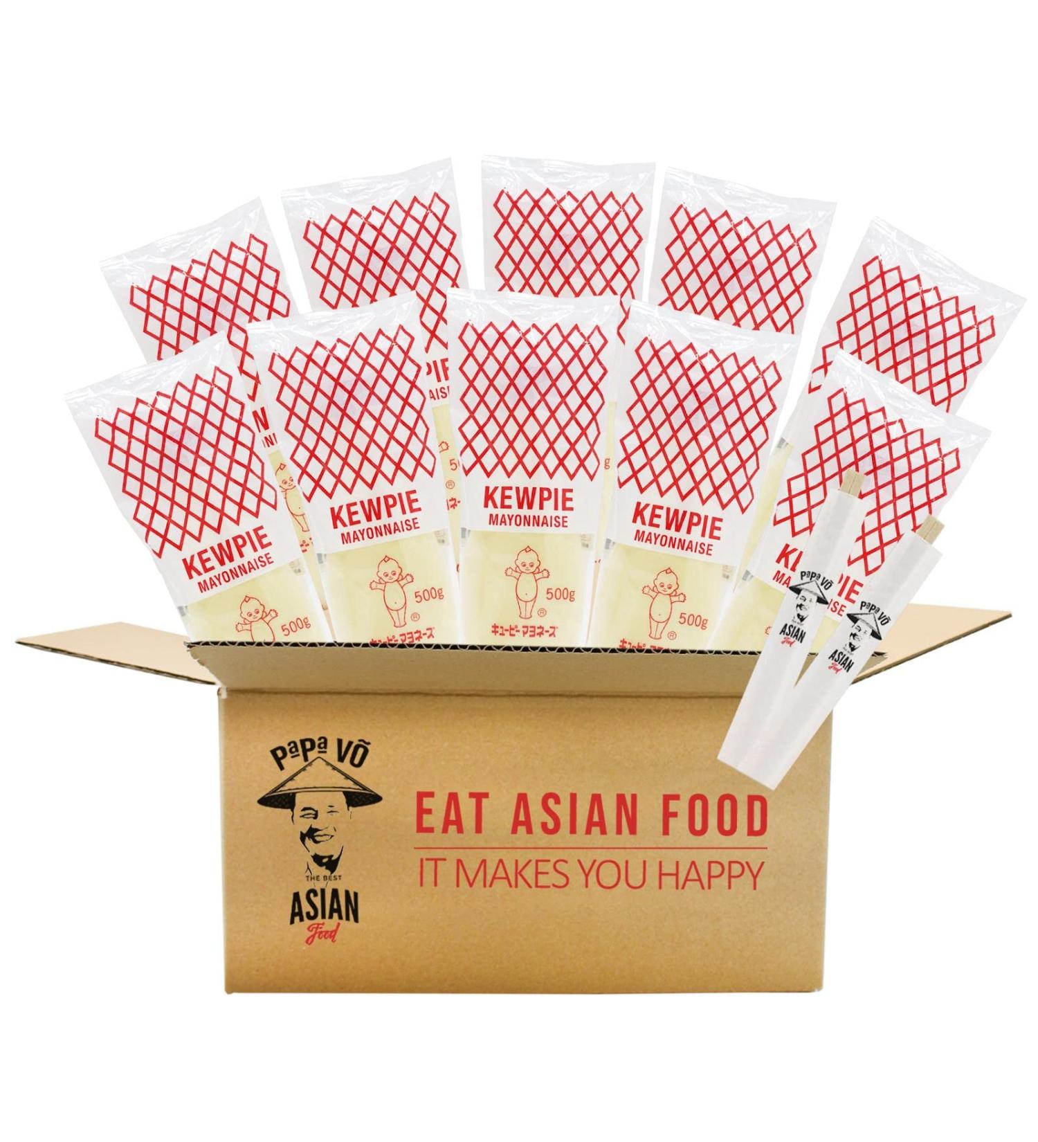 Pack of 10 (10x500g) Kewpie Japanese Mayonnaise (Papa Vo )